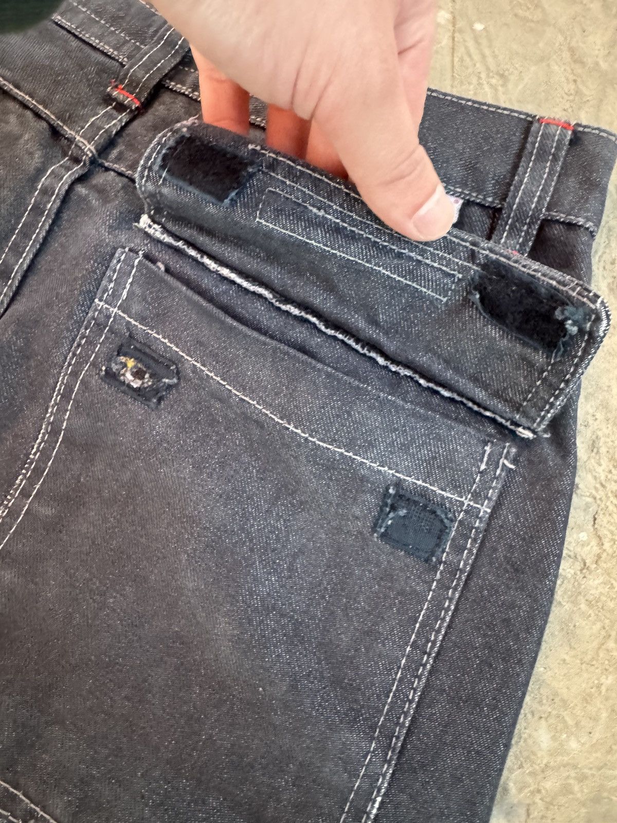 Japanese Brand × Vintage Vintage Workwear Baggy Double Knee Distressed Denim Pants Size US 32 / EU 48 - 12 Thumbnail