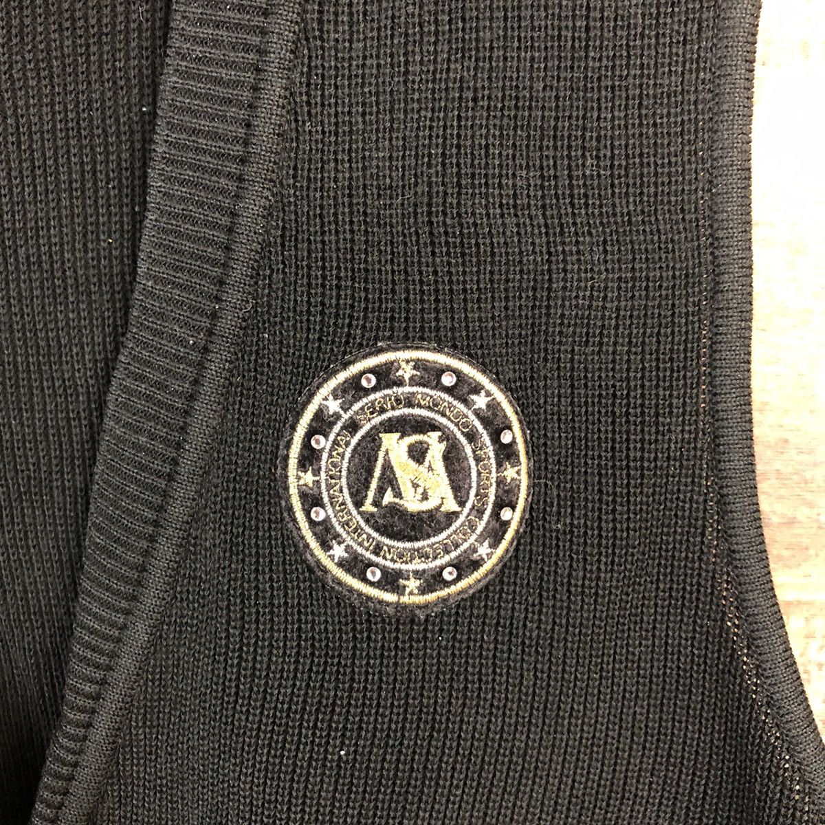 Japanese Brand Serio Mondo Black Vest Knitwear #A2205 Size US L / EU 52-54 / 3 - 9 Thumbnail