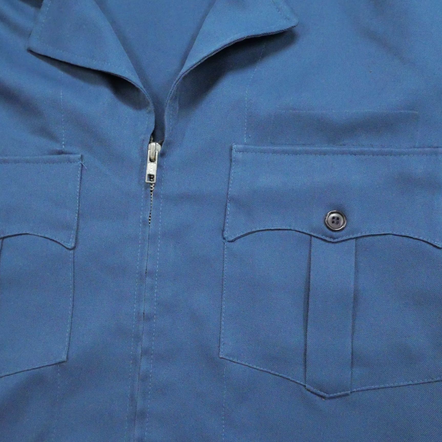 Vintage VINTAGE Aero Jacket Mens 2XL Blue 90s Workwear Zip Coat/Snap Mid-Length Size US XXL / EU 58 / 5 - 3 Thumbnail