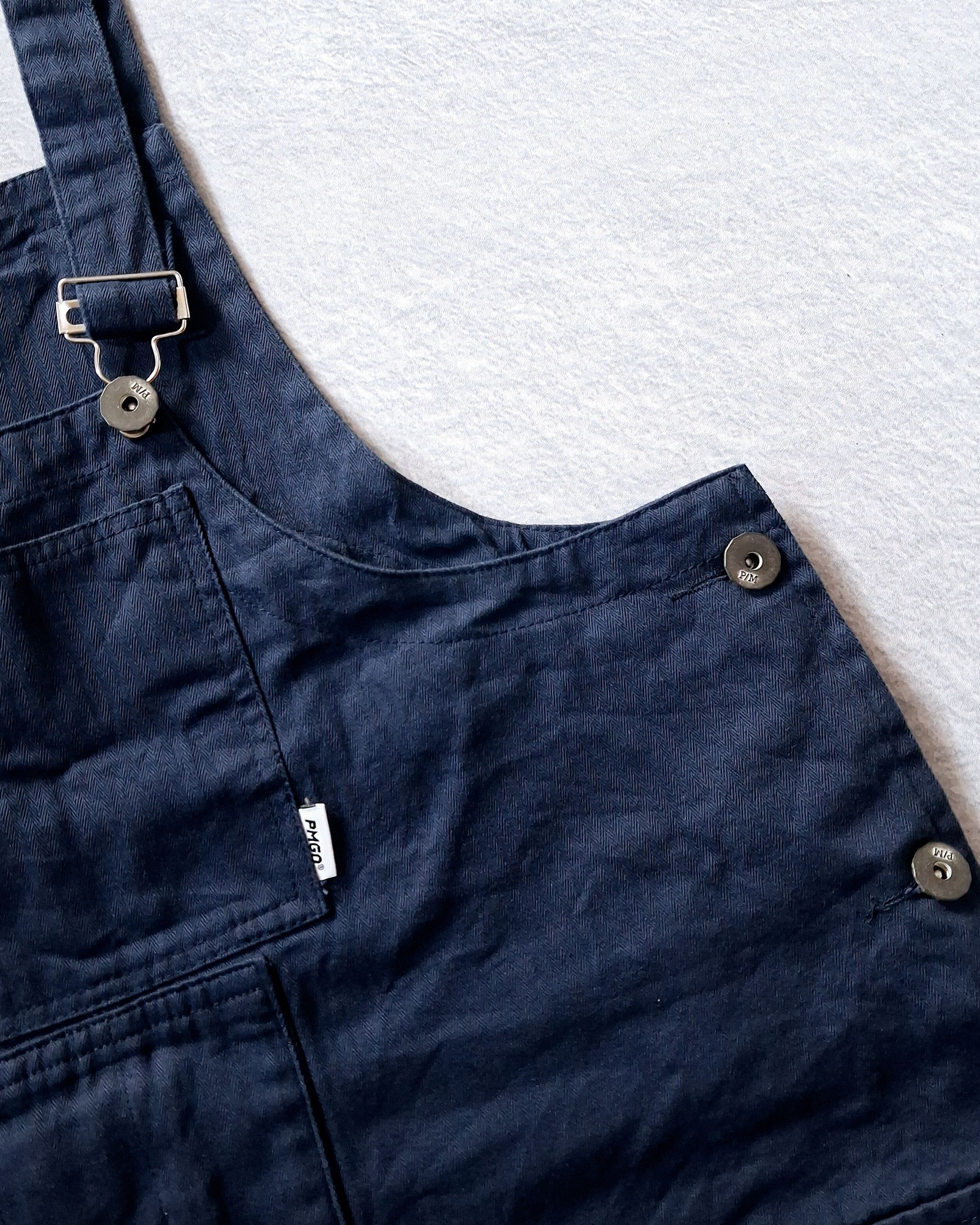 Japanese Brand PMGO HERRINGBONE TWILL HBT NAVY OVERALL Size US 43 - 6 Thumbnail