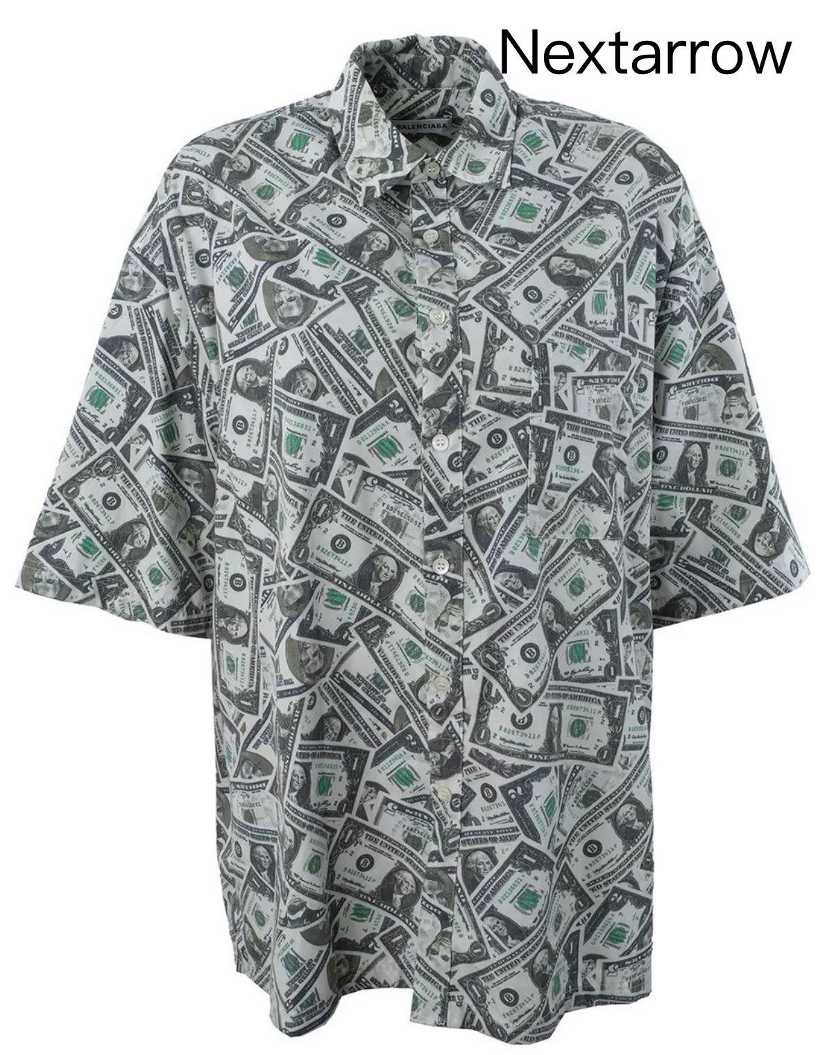 Balenciaga Balenciaga Dollar Bill Shirt 2412-Nextarrow Size US S / EU 44-46 / 1 - 1 Thumbnail