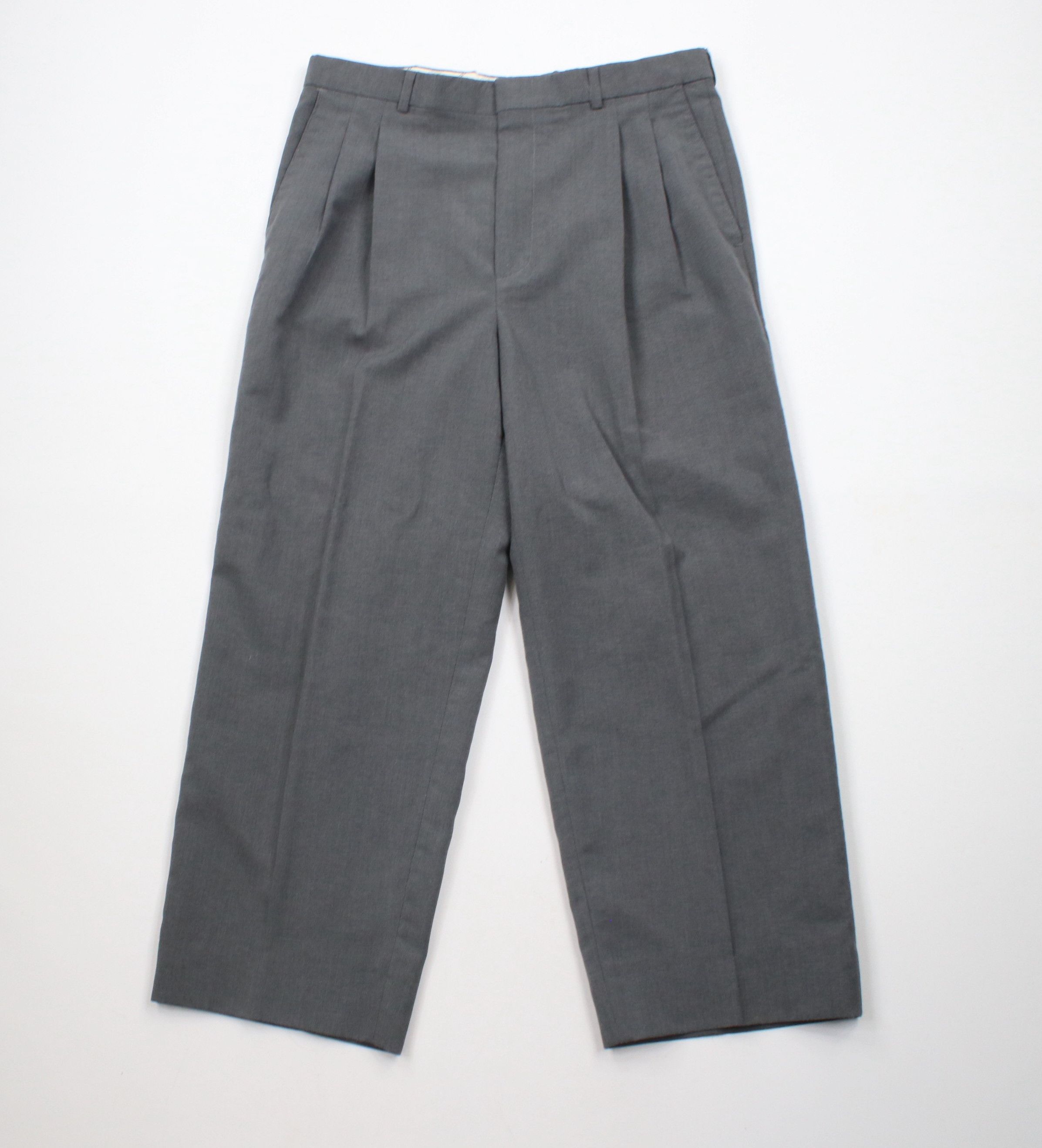 80s〜90s \"Giorgio Armani\" wide trousers Giorgio Armani Vintage 80s 90s Navy Blue Wool Balloon