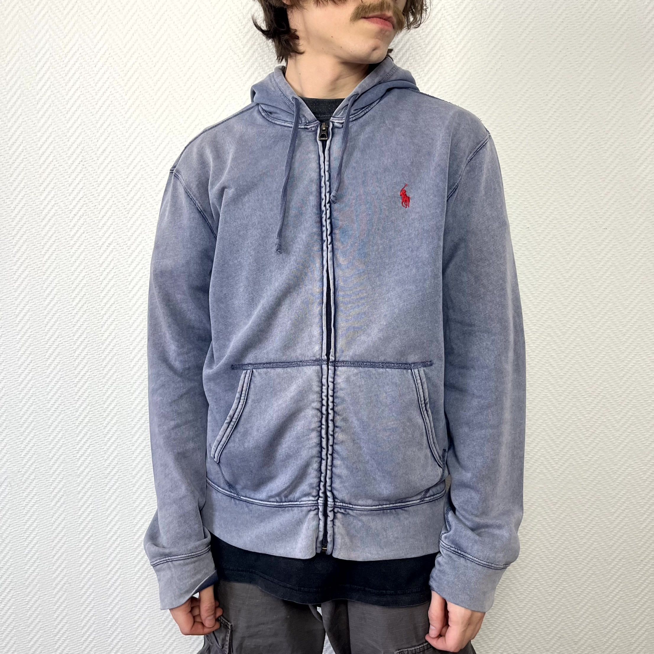 Polo Ralph Lauren Polo Ralph Lauren Mens Hoodie Full Zip Gray Faded Size M Size US M / EU 48-50 / 2 - 11 Thumbnail