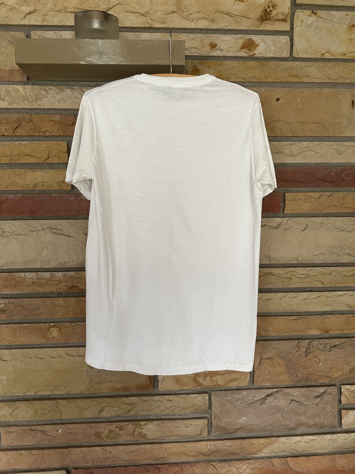 Vintage Vintage 80s Blank White Tee Size US L / EU 52-54 / 3 - 4 Thumbnail