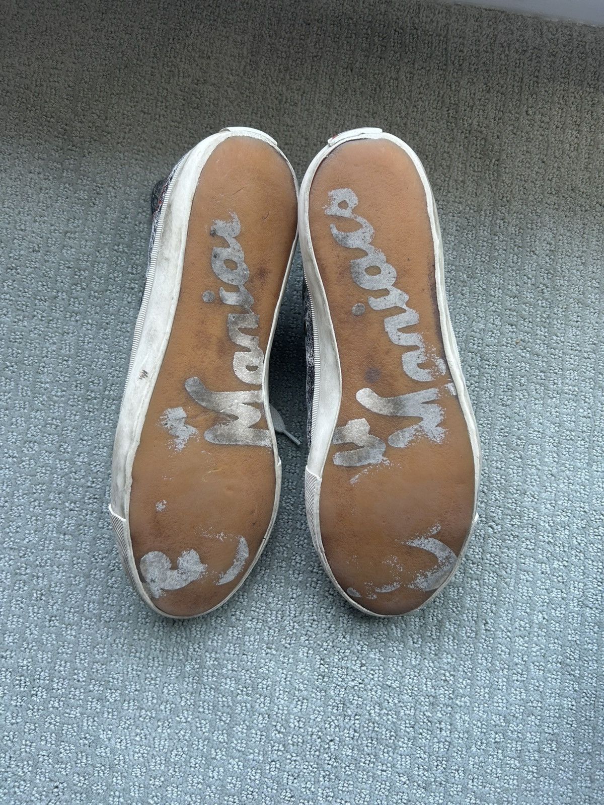 Evisu Vintage EVISU Distressed Acid-Wash Leather High-Top Sneakers Size US 11 / EU 44 - 7 Thumbnail