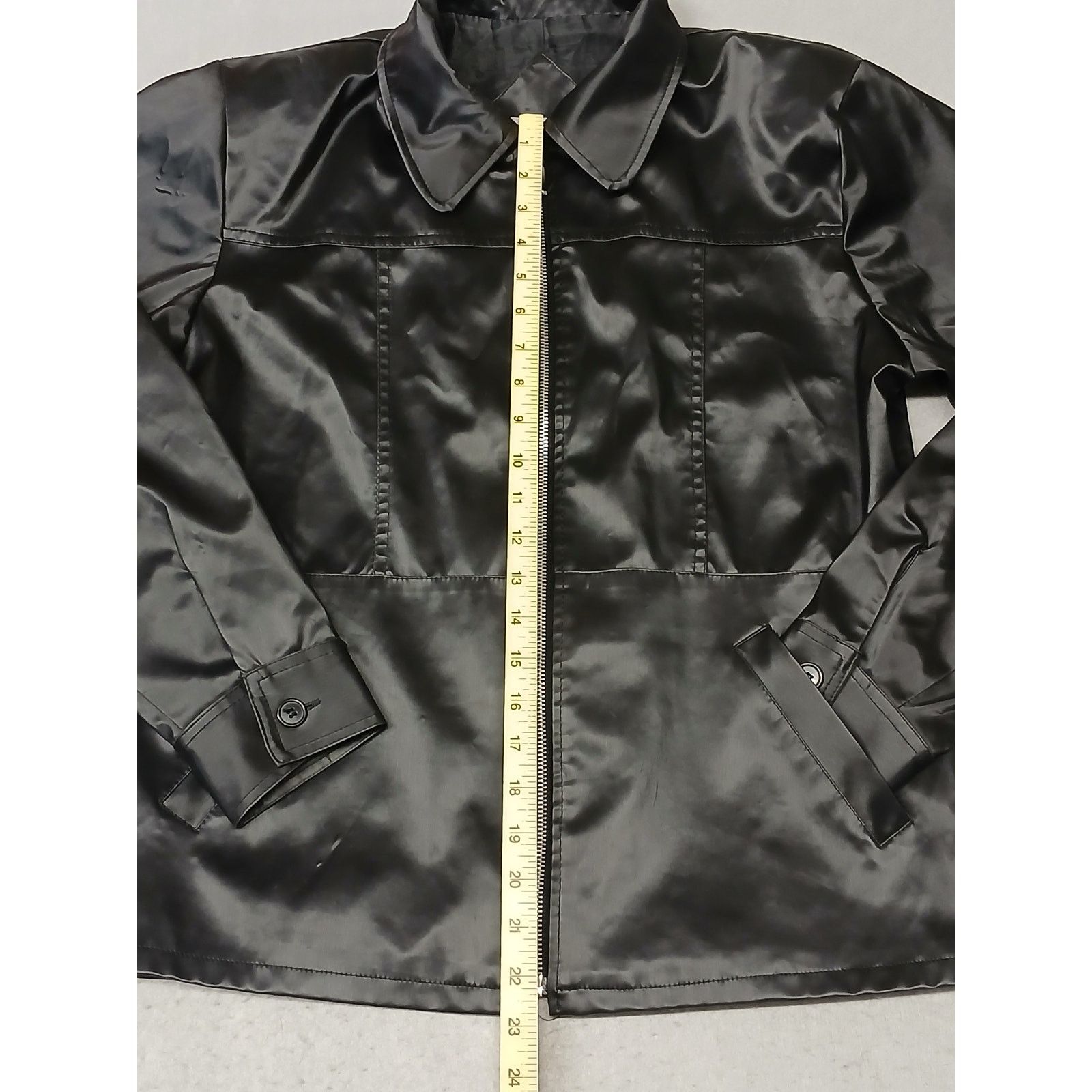 Other RAVE (Large) Women's 90's Black Faux Leather Zip Jacket Size L / US 10 / IT 46 - 2 Thumbnail