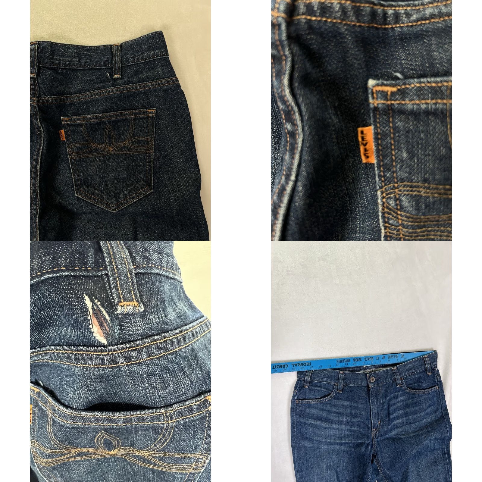 Levi's Levi’s Orange Tab 1970 Flare Jeans Women’s Denim 10 32x32 Altered Big E Size 32" / US 10 / IT 46 - 8 Thumbnail