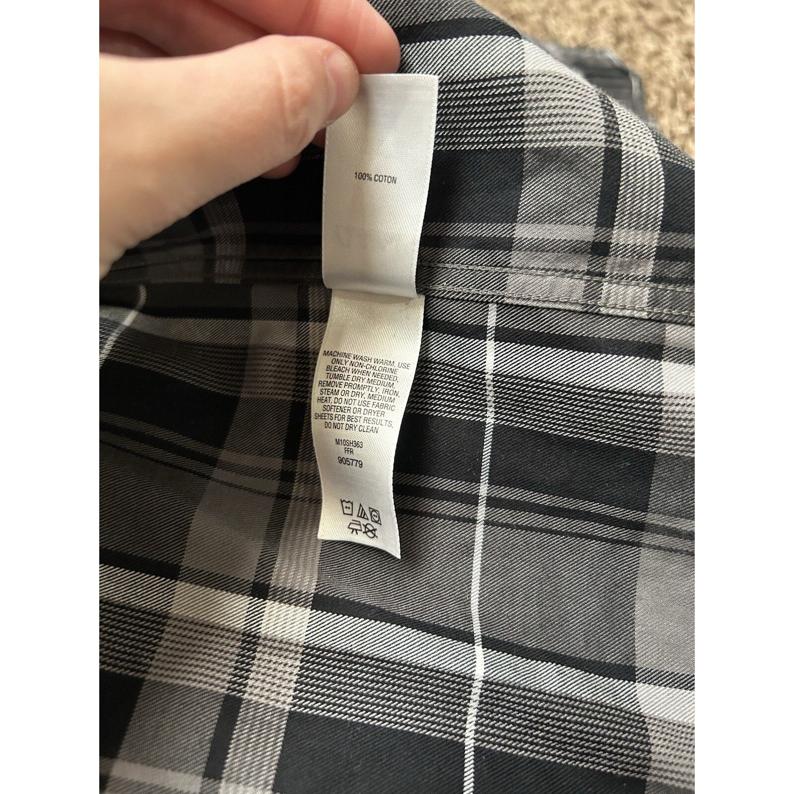 Cabelas Cabela's Mens MT Tall Blue Plaid Button Down Wrinkle Free Size US M / EU 48-50 / 2 - 5 Thumbnail