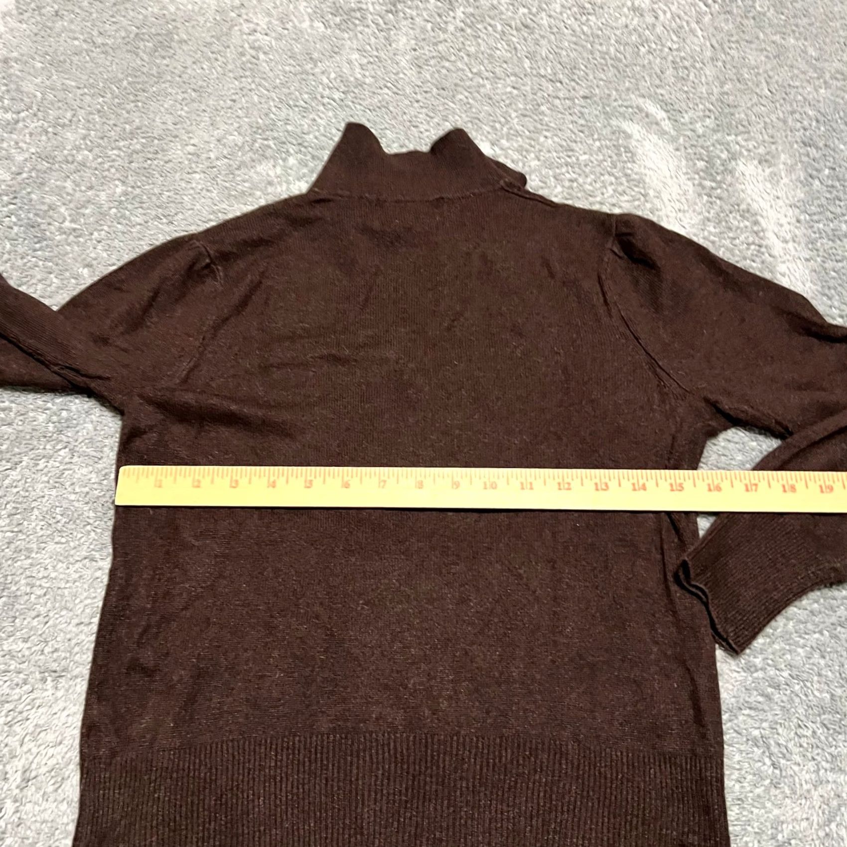 Vintage August Silk Sweater Womens Mediym Petite Brown Silk Cashmere Knit Pullover Size M / US 6-8 / IT 42-44 - 5 Thumbnail