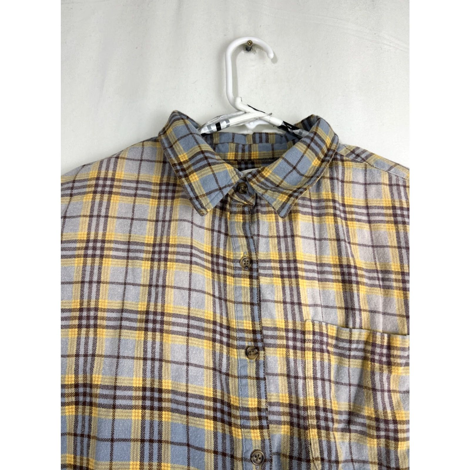 Vintage BKE Womens Long Sleeve Flannel Button-Up Plaid Blue Brown Ombre M Shirt Womens Size M / US 6-8 / IT 42-44 - 4 Thumbnail