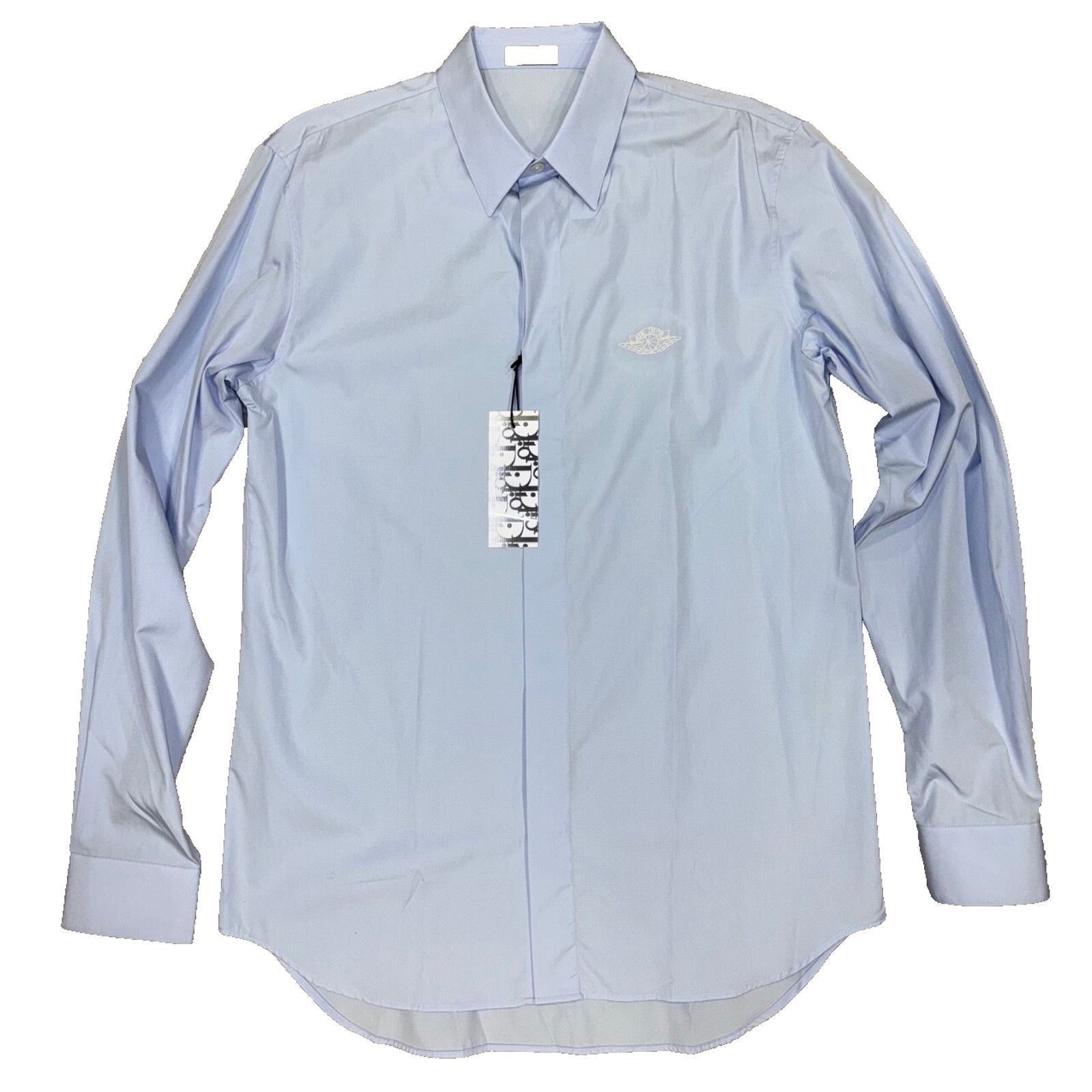 Dior Air Dior Jordan Wing Basketball Blue Long Sleeve Button Up Size US M / EU 48-50 / 2 - 1 Thumbnail