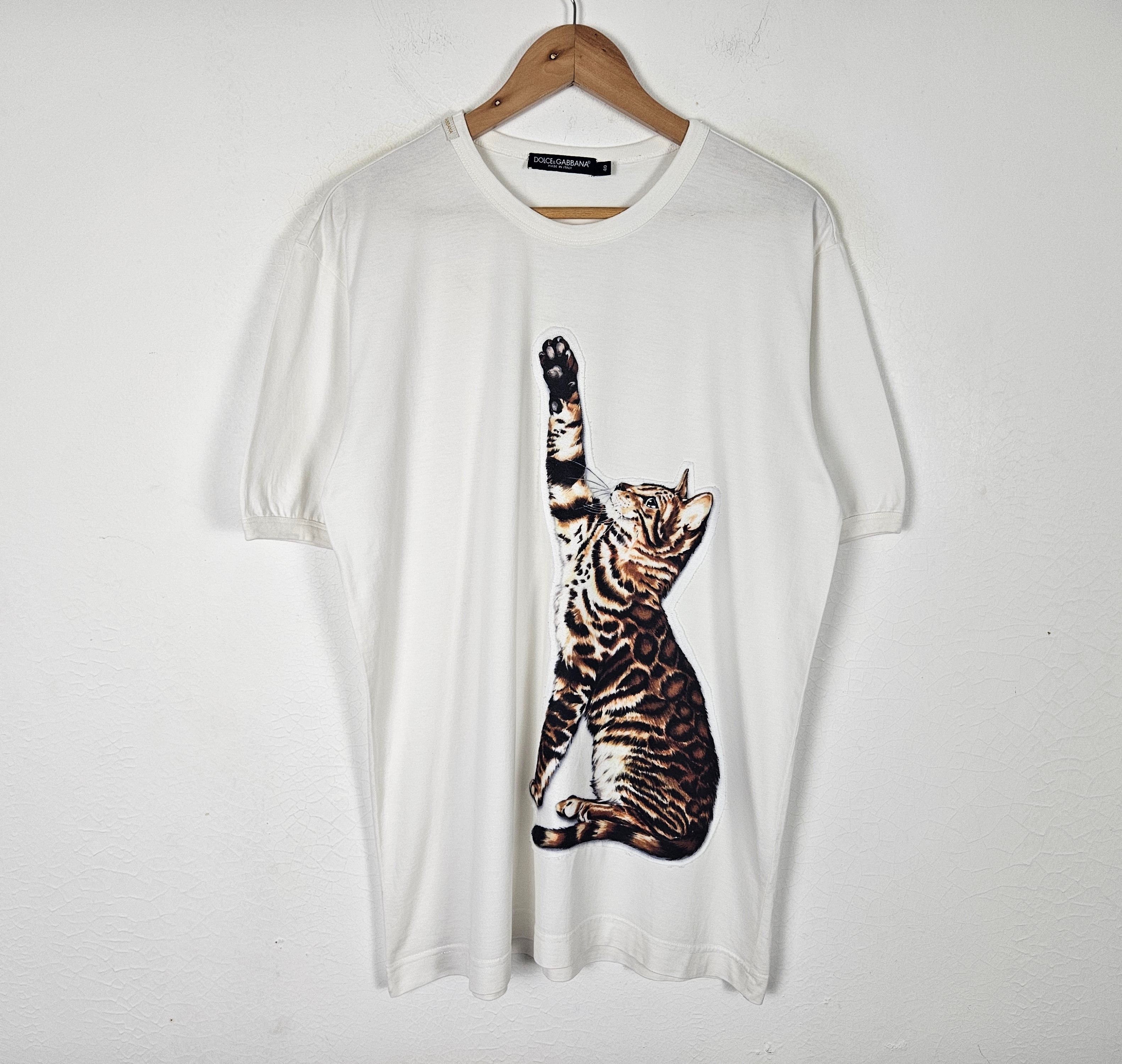 Dolce & Gabbana Dolce & Gabanna Cat Applique shirt Size L / US 10 / IT 46 - 2 Thumbnail