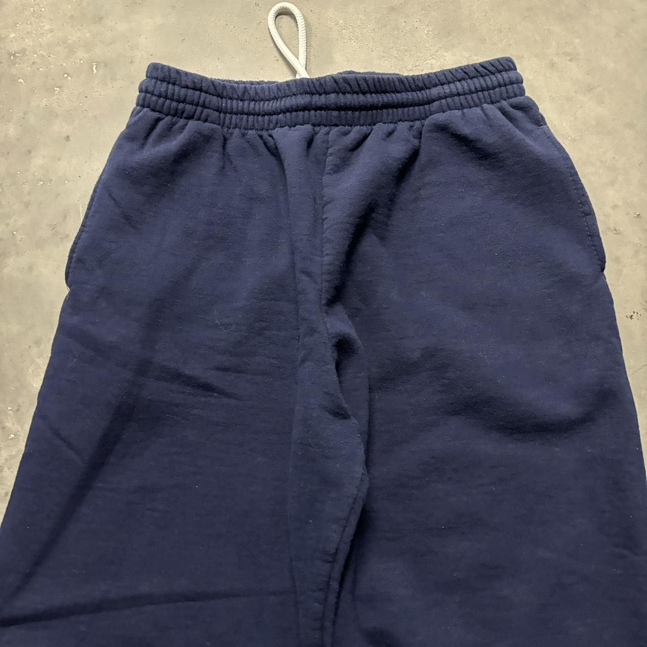Japanese Brand × Vintage Crazy Vintage Y2K/2000s Navy Blue Skater Essential Sweatpants! Size US 30 / EU 46 - 4 Thumbnail