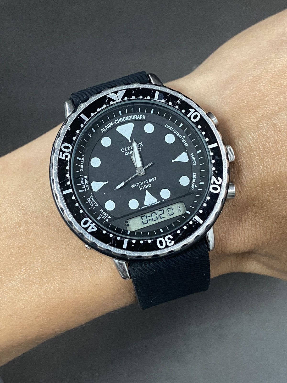 Citizen × Vintage Rare Vintage CITIZEN Diver Analog/Digital Quartz Men’s Watch Size ONE SIZE - 4 Thumbnail