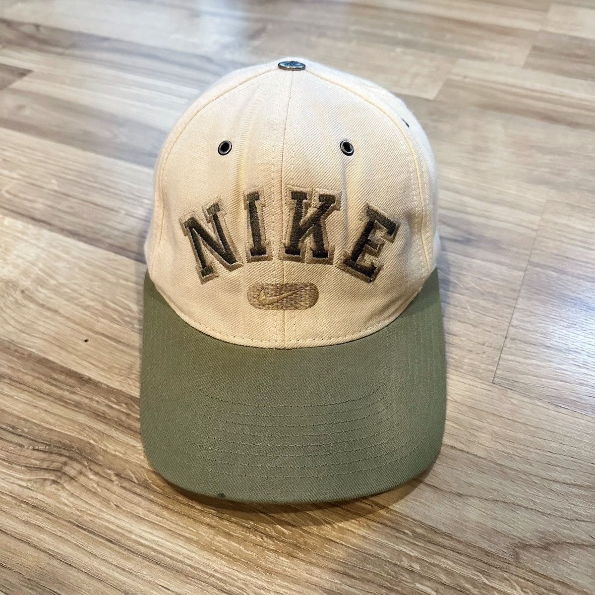 Nike Streetwear Vintage Rare Nike Vintage 90s Spell Out Swoosh 2 tones Cap Grailed