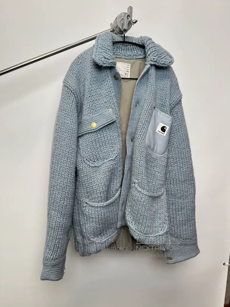 Carhartt carhartt Navy Blue Knit Coat Size US L / EU 52-54 / 3 - 2 Thumbnail