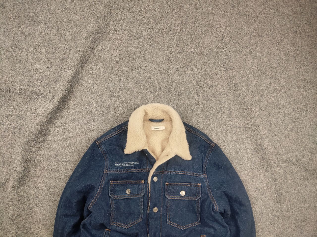 Pangaia Pangaia Design Unisex Hemp Blue Denim Sherpa Lined Jacket Size US S / EU 44-46 / 1 - 1 Thumbnail