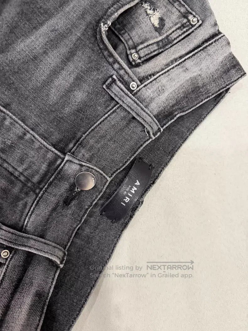 Amiri Amiri Gray ripped denim pants Size US 30 / EU 46 - 2 Thumbnail
