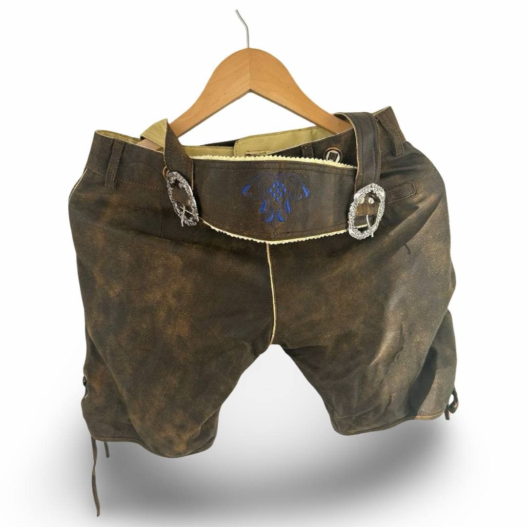 Leather steindl trachten leather short #319 Size 28" / US 6 / IT 42 - 2 Thumbnail