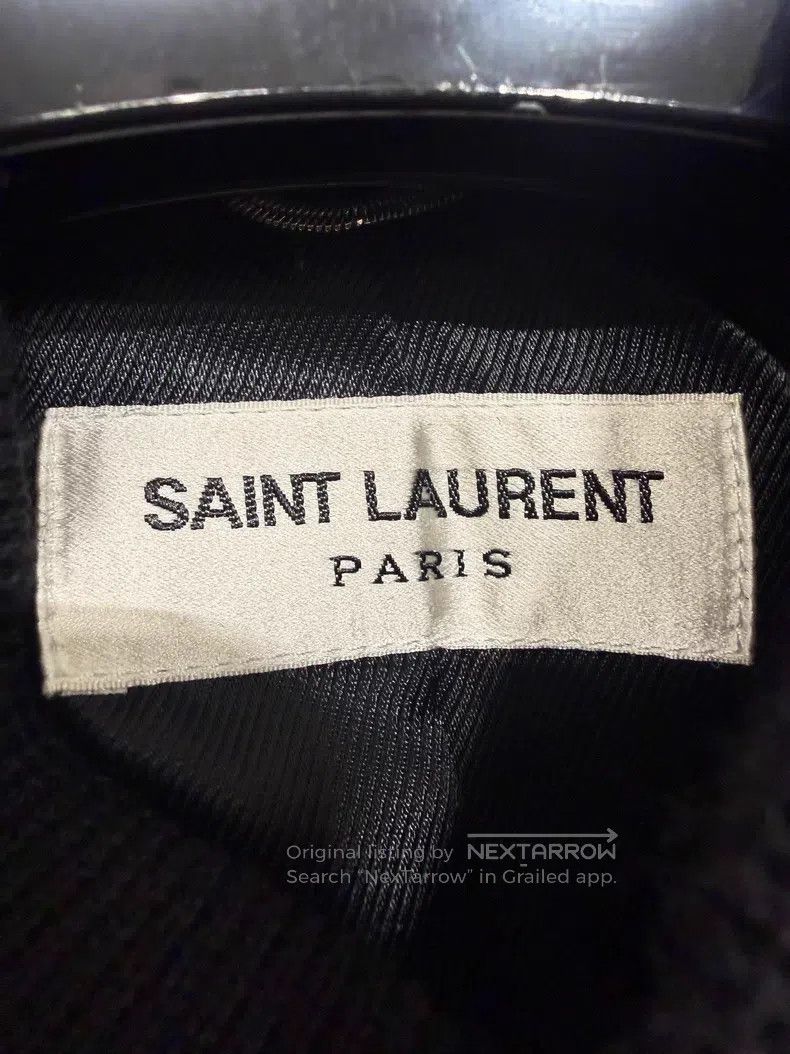 Saint Laurent Paris Saint Laurent Paris Blue and Green Baseball Jacket Size US S / EU 44-46 / 1 - 3 Thumbnail