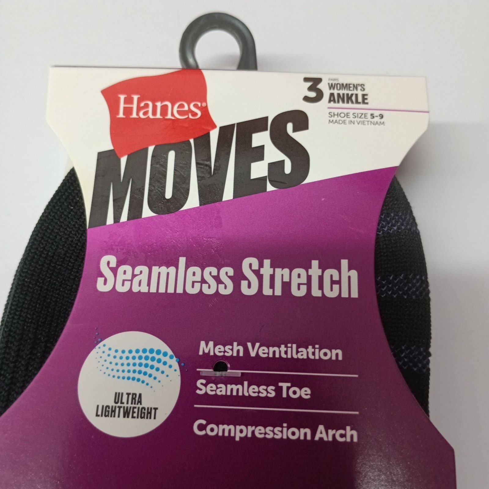 Hanes Hanes Ankle Socks 6 Pairs Women's Size 5-9 Black Seamless Size ONE SIZE - 2 Thumbnail