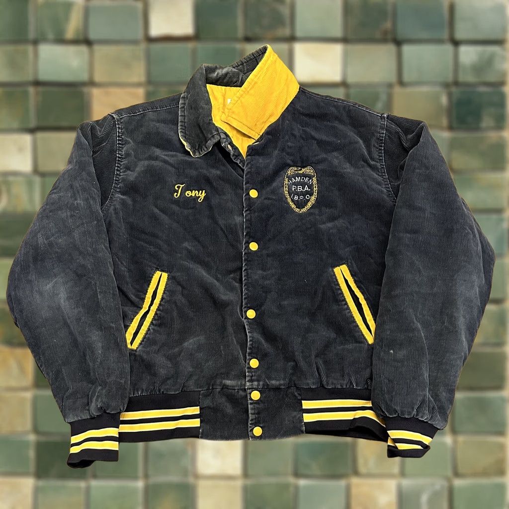 Vintage VINTAGE PBA Corduroy Jacket Large Hamden Police 80s Blue Mens Size US L / EU 52-54 / 3 - 1 Thumbnail