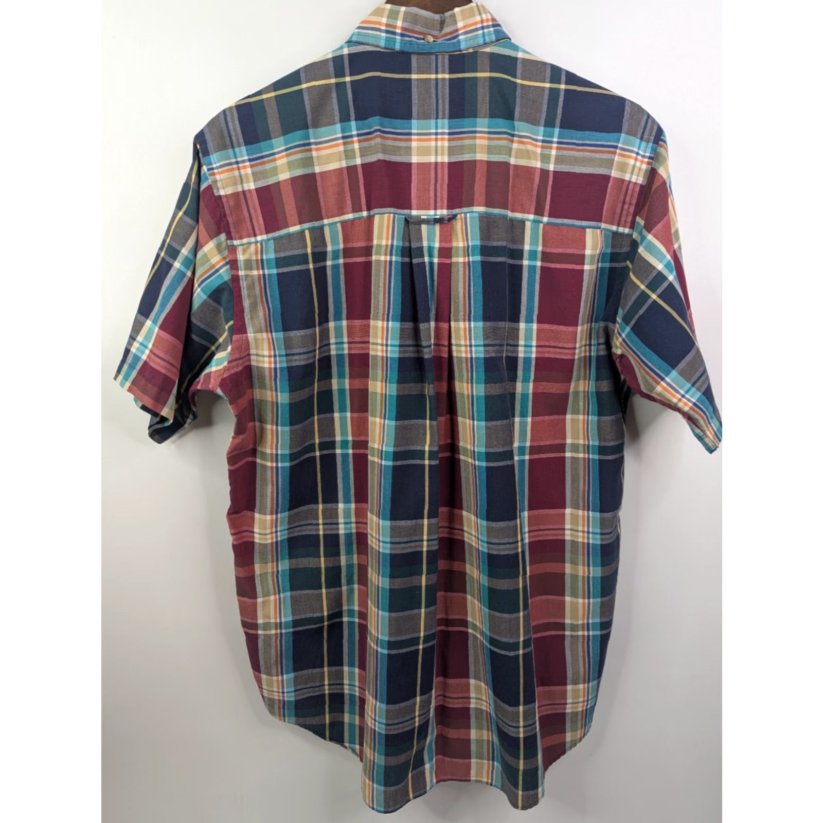 Gant GANT Shirt Men L Multicolor Plaid Short Sleeve Button-Up Vtg Foxhunt Button-Down Collar 90s Mens Size US L / EU 52-54 / 3 - 3 Thumbnail