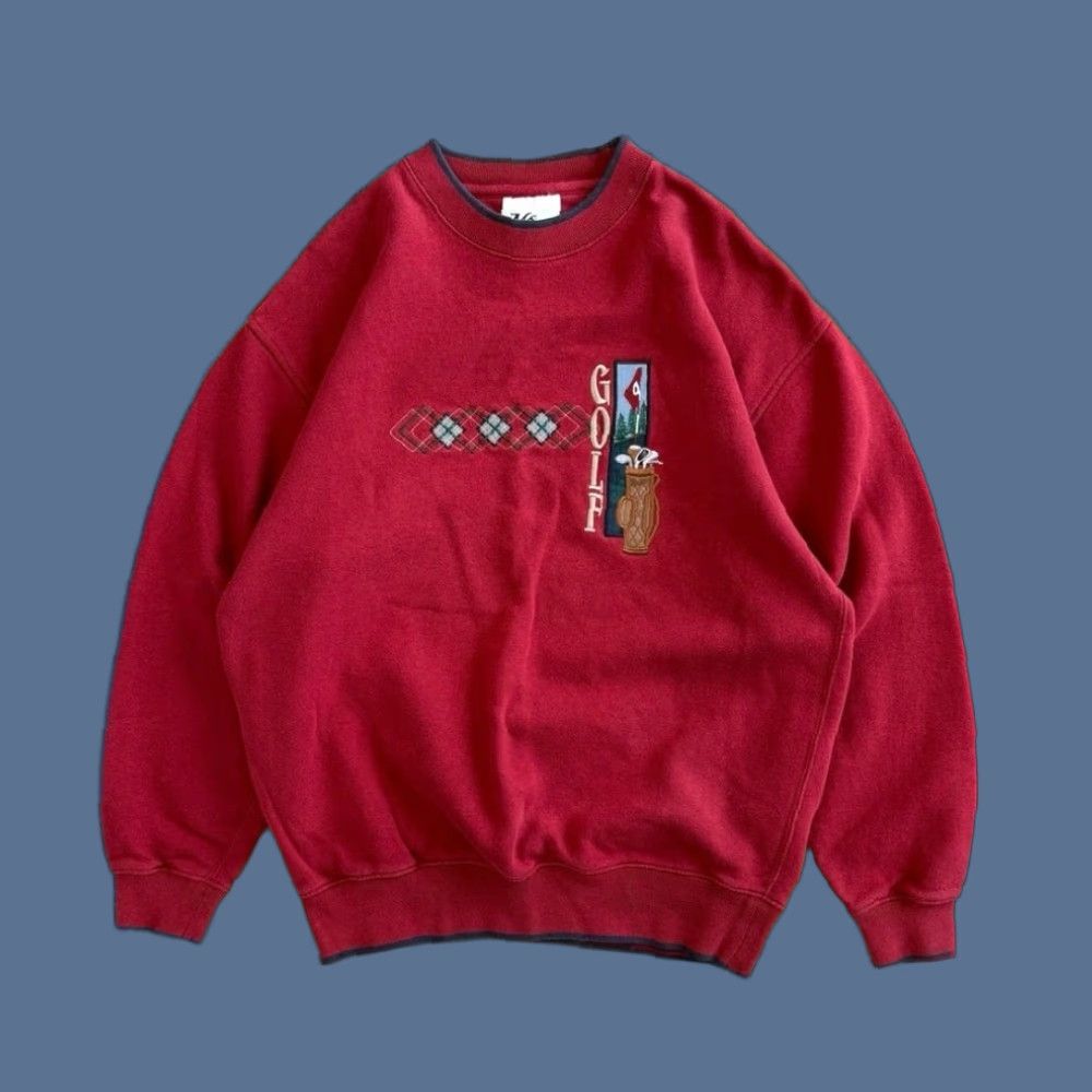 Vintage VINTAGE 90s Golf Golfing Embroidered Crewneck Sweatshirt M&C Sportswear Red Size M Men Crew Neck Long Sleeve Pullover Sweatshirt Vintage Grandpa Boy? Size US M / EU 48-50 / 2 - 1 Thumbnail
