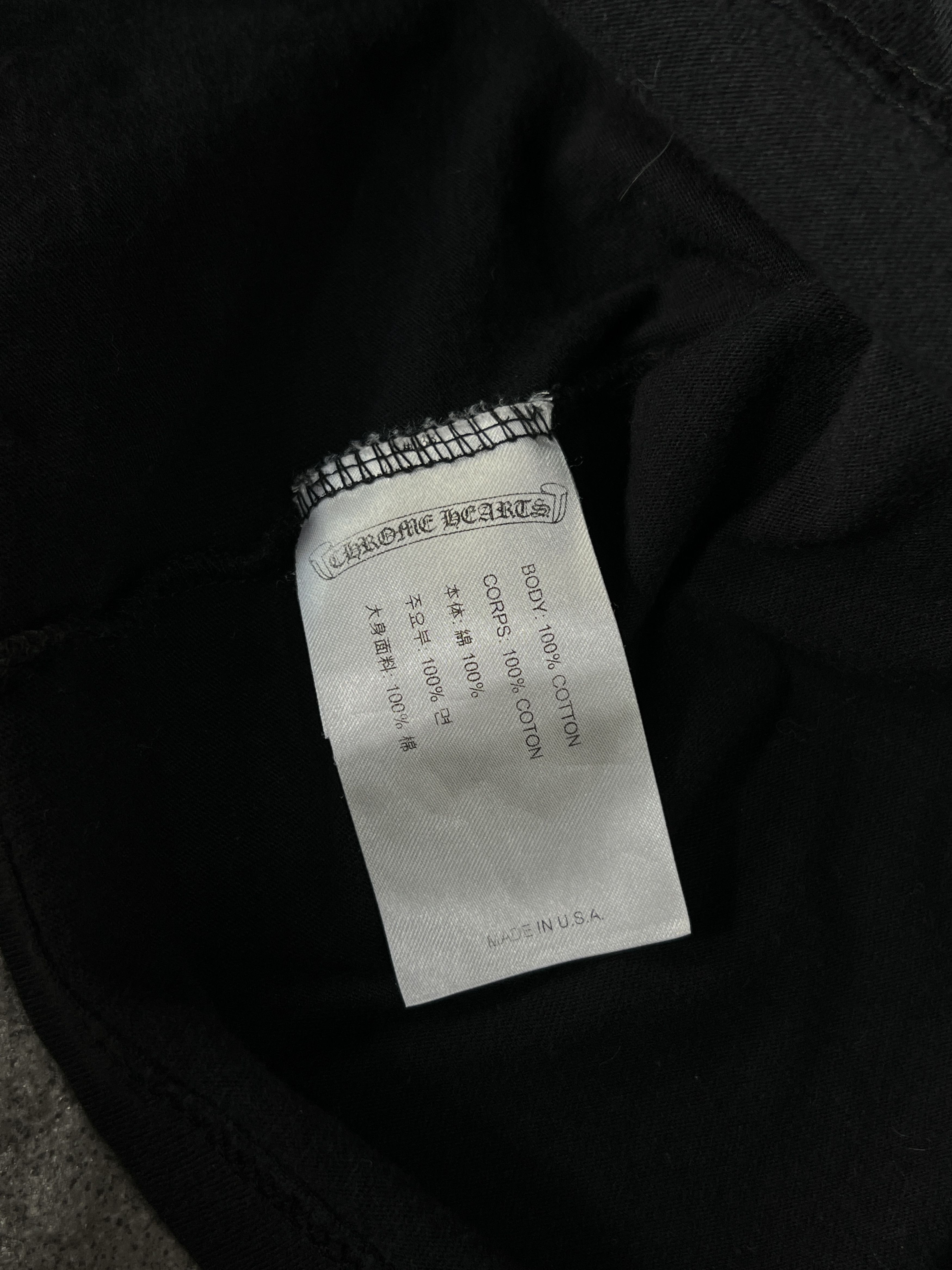 Chrome Hearts Chrome Hearts Long Sleeve Pocket Tee Black USA XL Size US XL / EU 56 / 4 - 8 Thumbnail