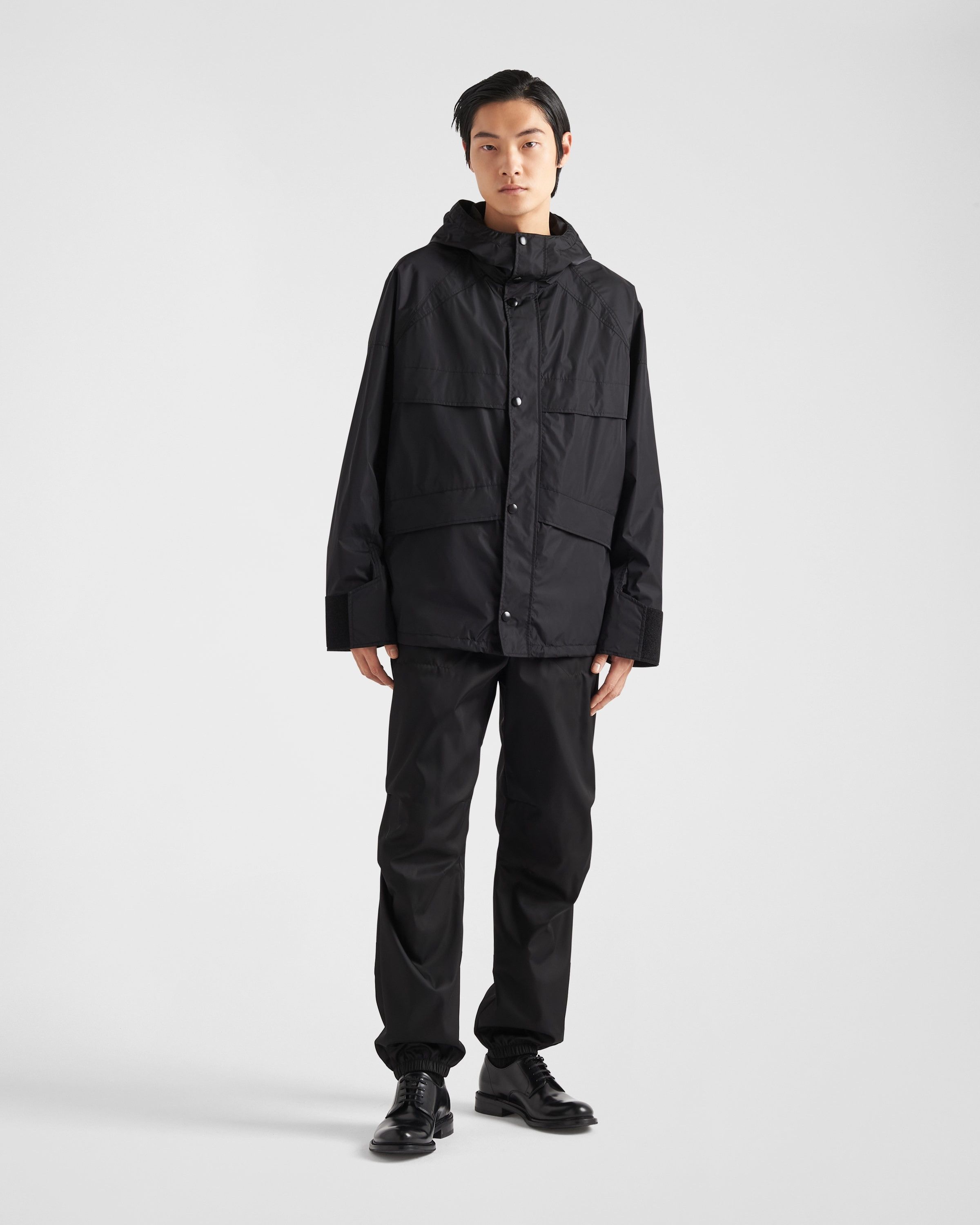 Prada o1mt1gz0225 Technical Fabric Jacket in Black Size US L / EU 52-54 / 3 - 2 Thumbnail