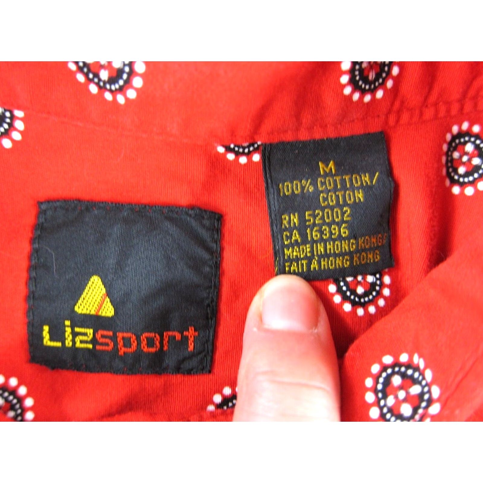 Liz Claiborne VINTAGE Liz Claiborne Blouse Shirt M-L Women Red Polka Dot Cotton Long Sleeve Button Down Shirt Blouse Size M / US 6-8 / IT 42-44 - 3 Thumbnail