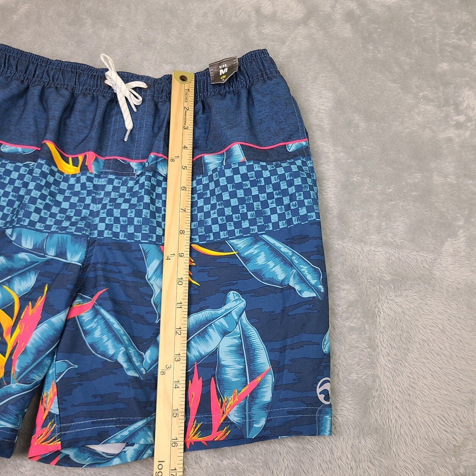 Ocean Current Ocean Current Board Shorts Men’s Blue Pink Gray Lined Hawai Size US 35 - 7 Thumbnail