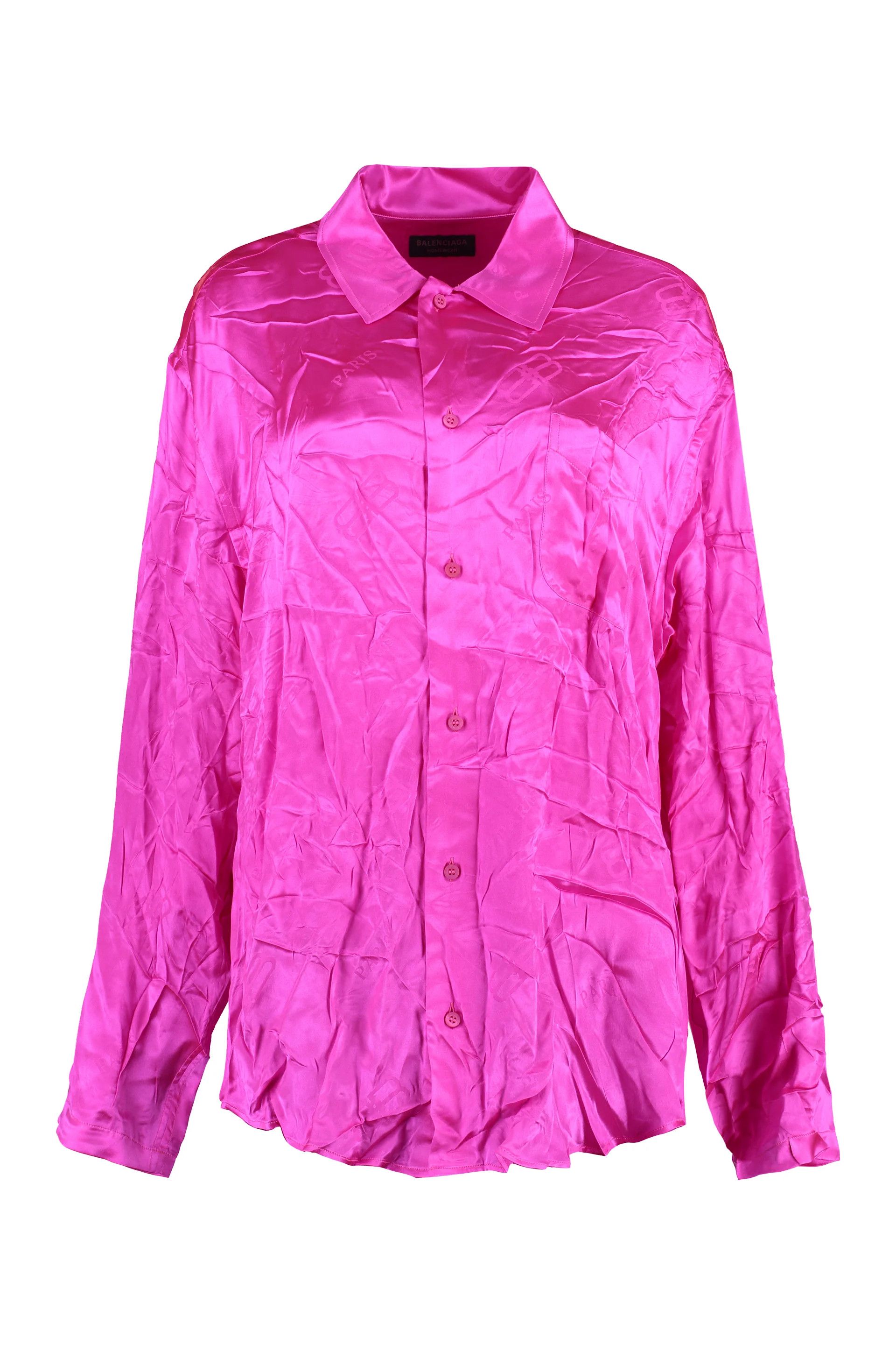 Balenciaga o1s1wg110425 Minimal Shirt in Fuchsia Size XL / US 12-14 / IT 48-50 - 1 Thumbnail