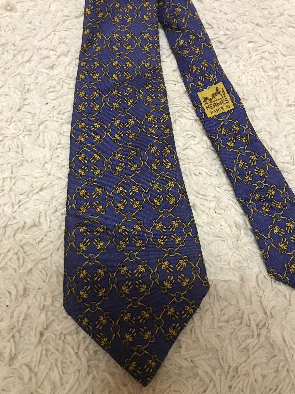 Hermes ‼️VTG HERMES TIES 100% SILK MADE IN FRANCE‼️ Size ONE SIZE - 3 Thumbnail