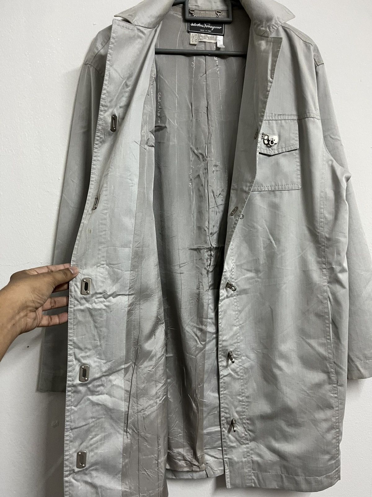 Salvatore Ferragamo 💥Vintage 80s SALVATORE FERRAGAMO Made In Italy Luxury Jacket Size S / US 4 / IT 40 - 8 Thumbnail