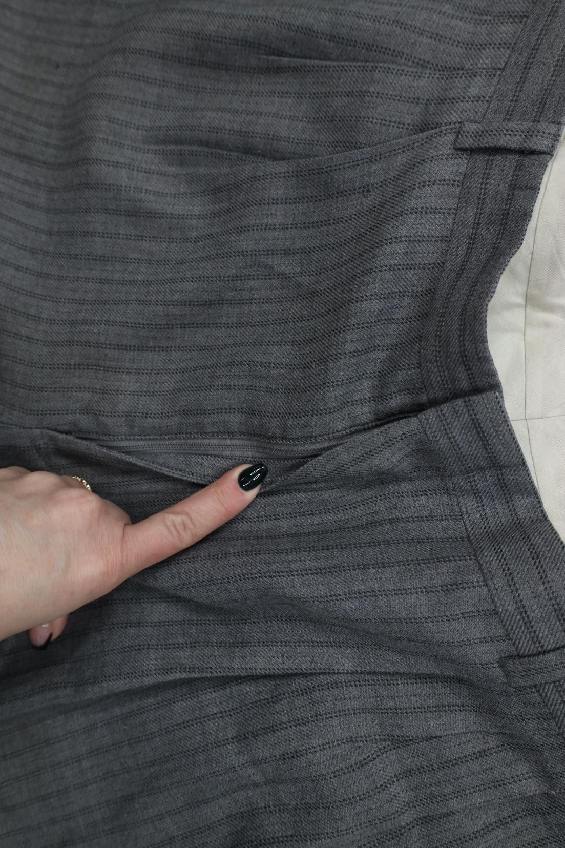 Vintage Vintage 90s Streetwear Gabardine Striped Wide Leg Pants Size US 42 / EU 58 - 7 Thumbnail