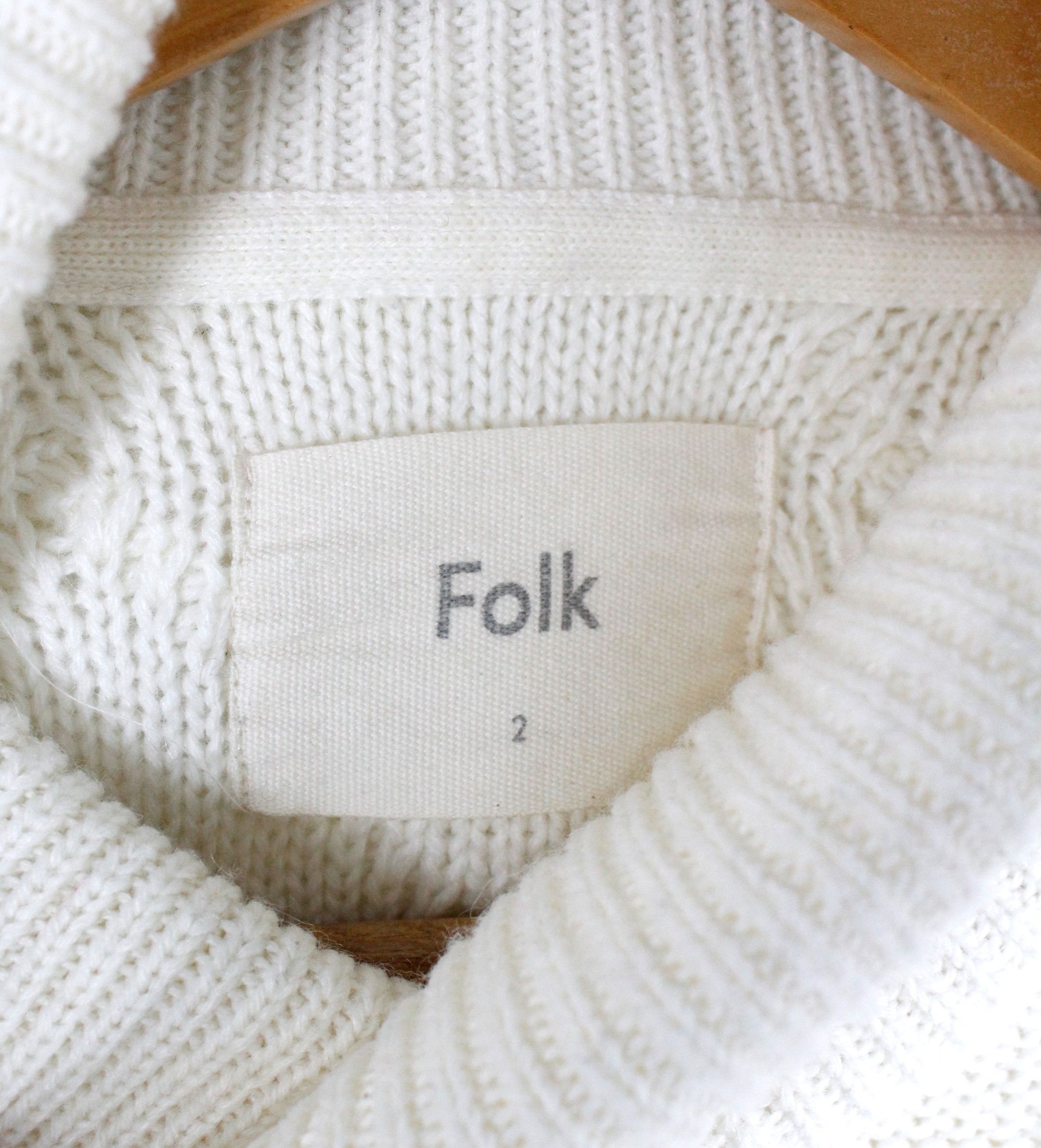 Folk Folk White Warm Knit Turtleneck Sweater Size US S / EU 44-46 / 1 - 4 Thumbnail