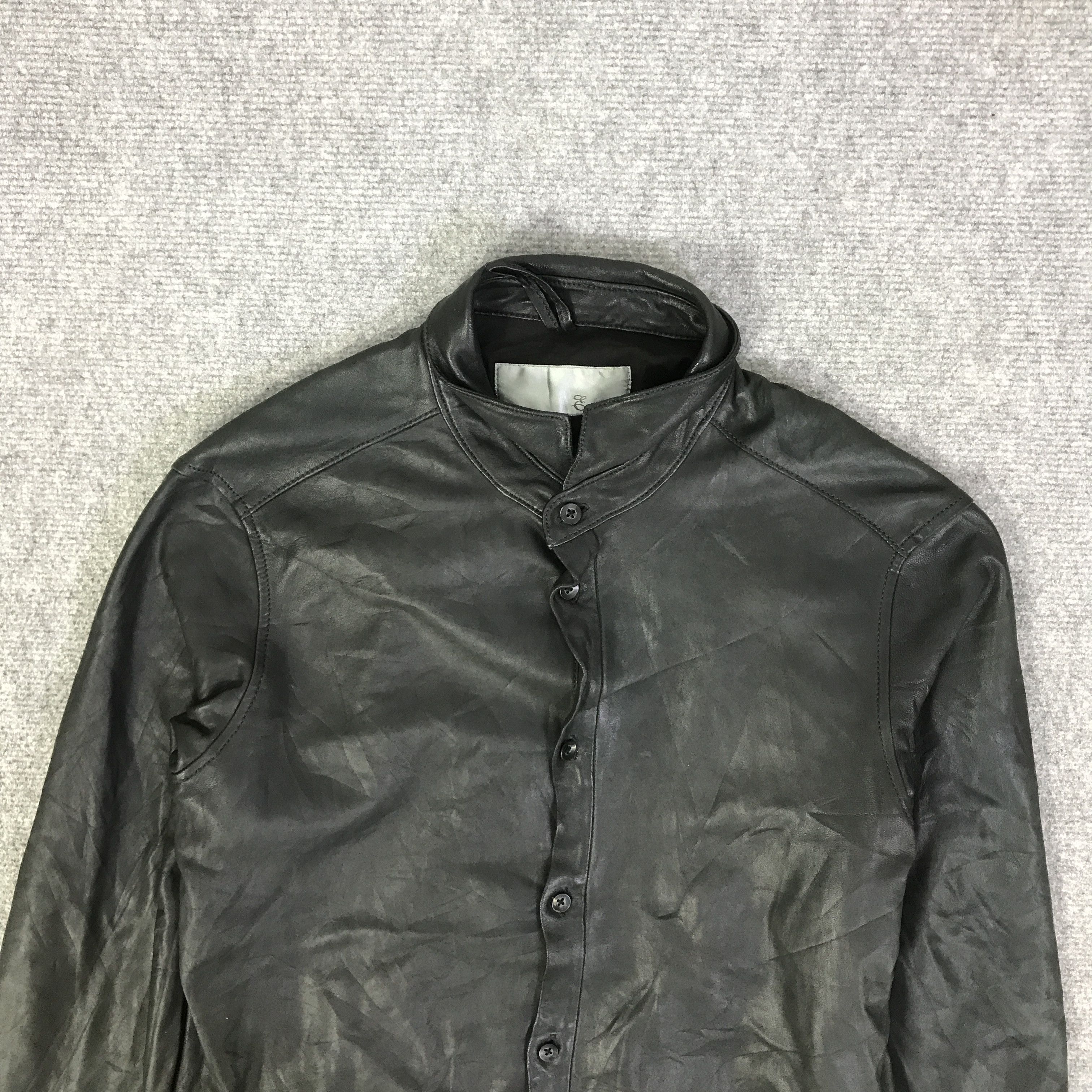 Edition Japan EDITION JAPAN LEATHER BUTTON UP SHIRT K90B13 Size US M / EU 48-50 / 2 - 2 Thumbnail