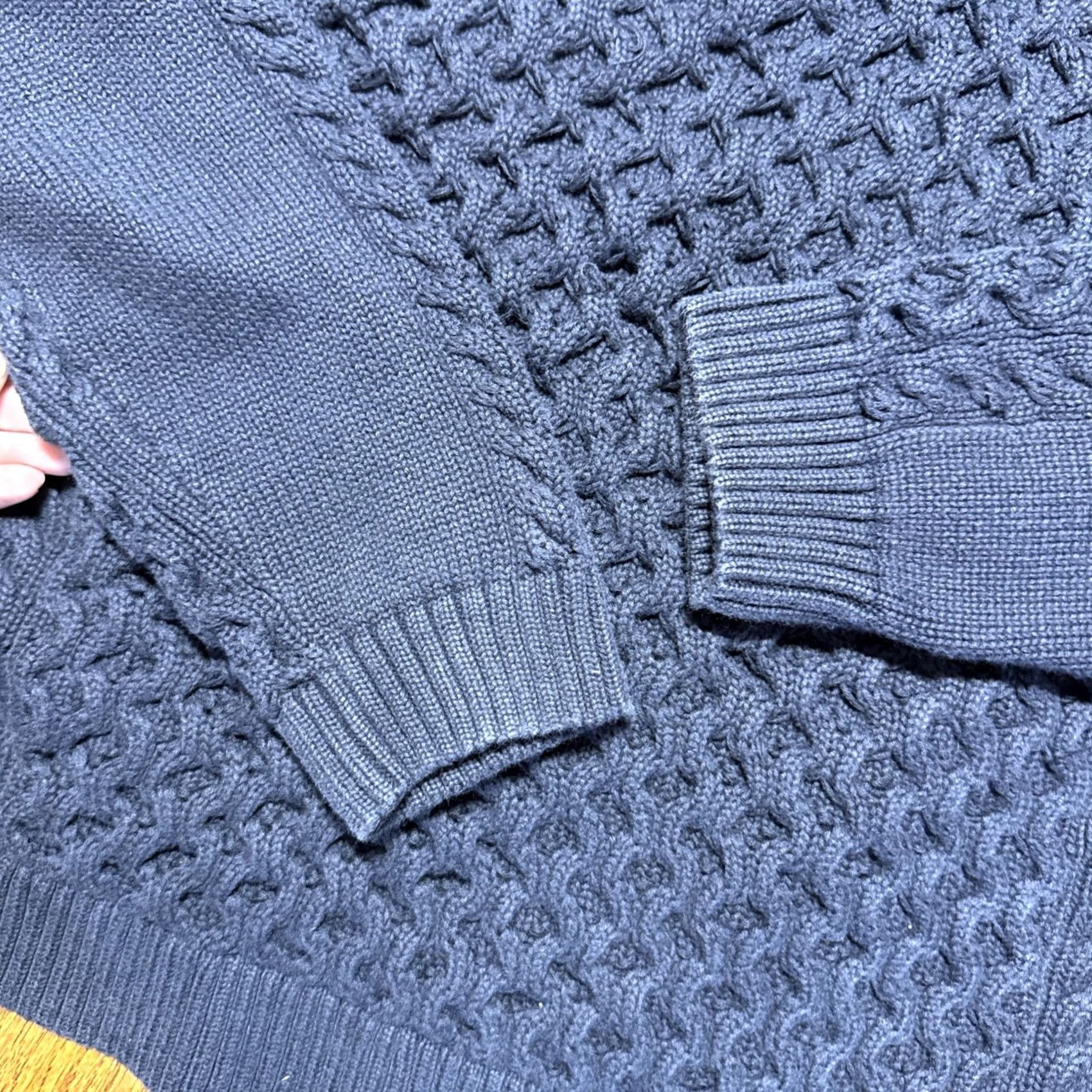 Tory Burch Tory Burch Cable Knit Sweaters Navy Size XL C13 Pullover Womens Cable-Knit Blue XL Tory Burch Womens XL Pullover Size XL / US 12-14 / IT 48-50 - 4 Thumbnail