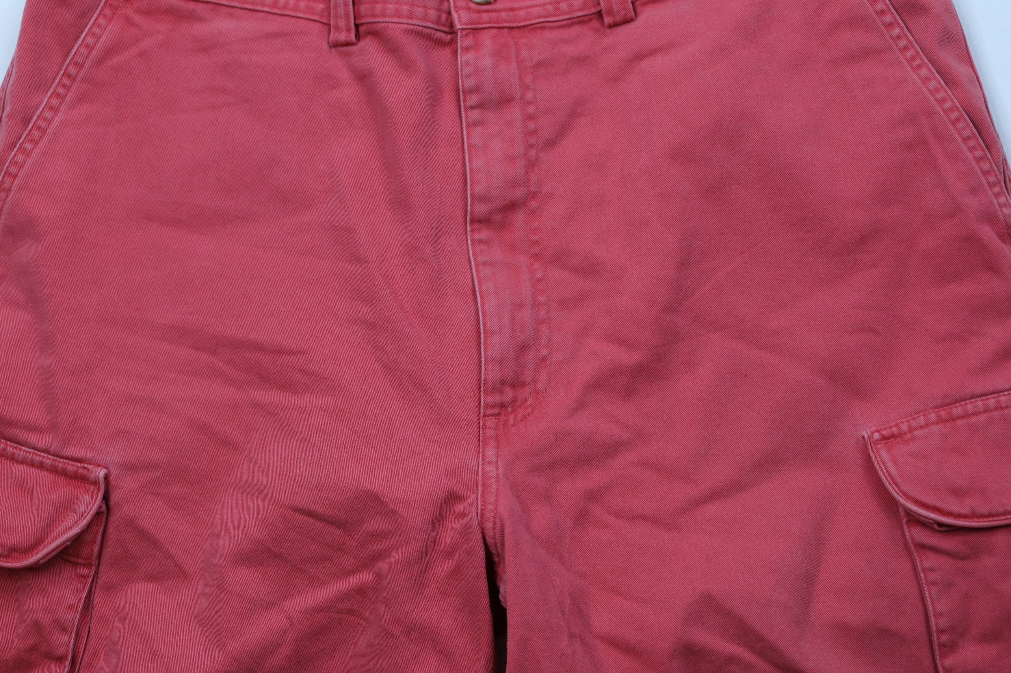 Ralph Lauren Vintage 90s Ralph Lauren Cargo Shorts Red Cotton Chinos Size US 34 / EU 50 - 3 Thumbnail
