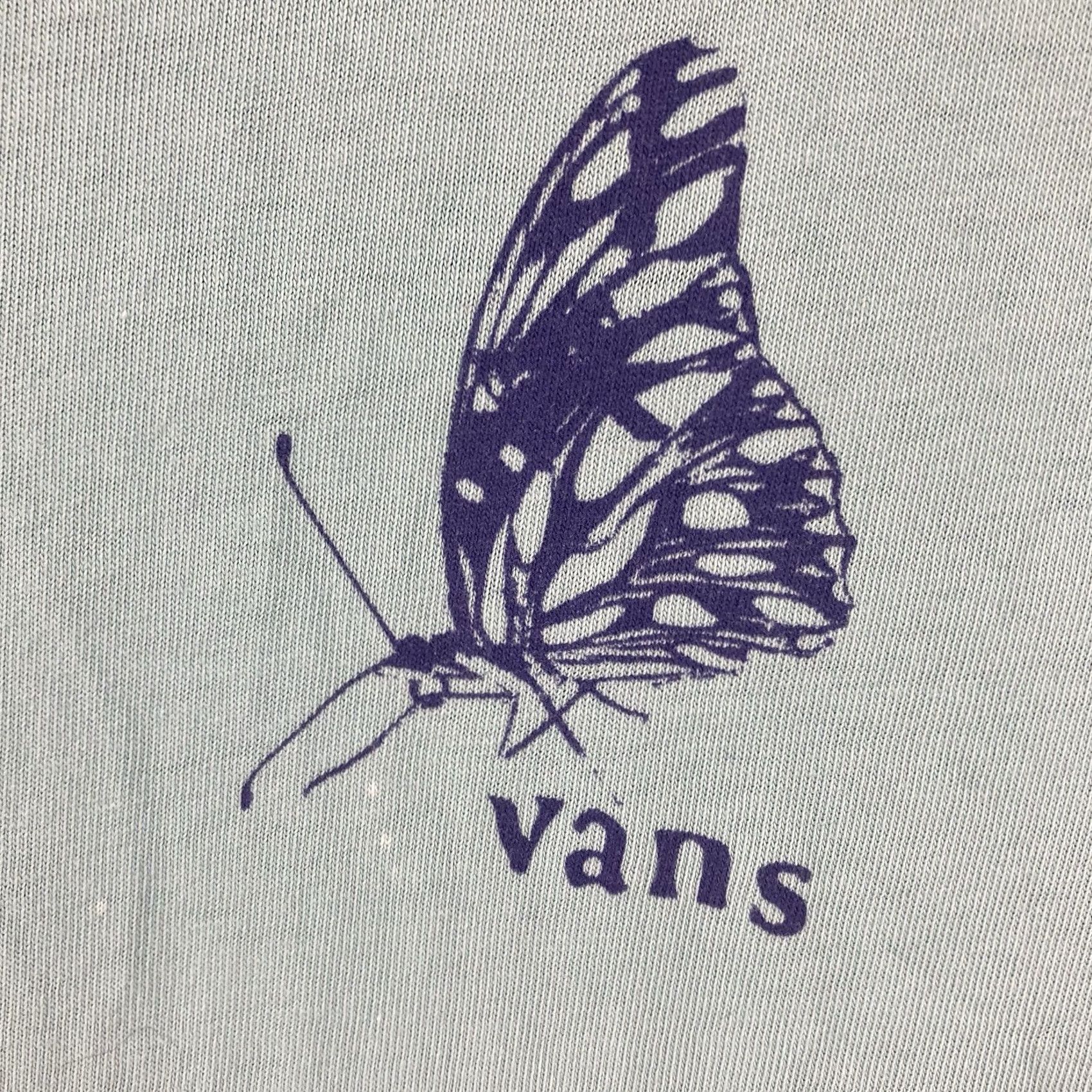 Vans Vans Off The Wall T Shirt Mens Slim Blue Butterfly Graphic Print Crew Neck Short Sleeve 2020-2029 Cotton Jersey Lightweight Breathable Size US M / EU 48-50 / 2 - 4 Thumbnail