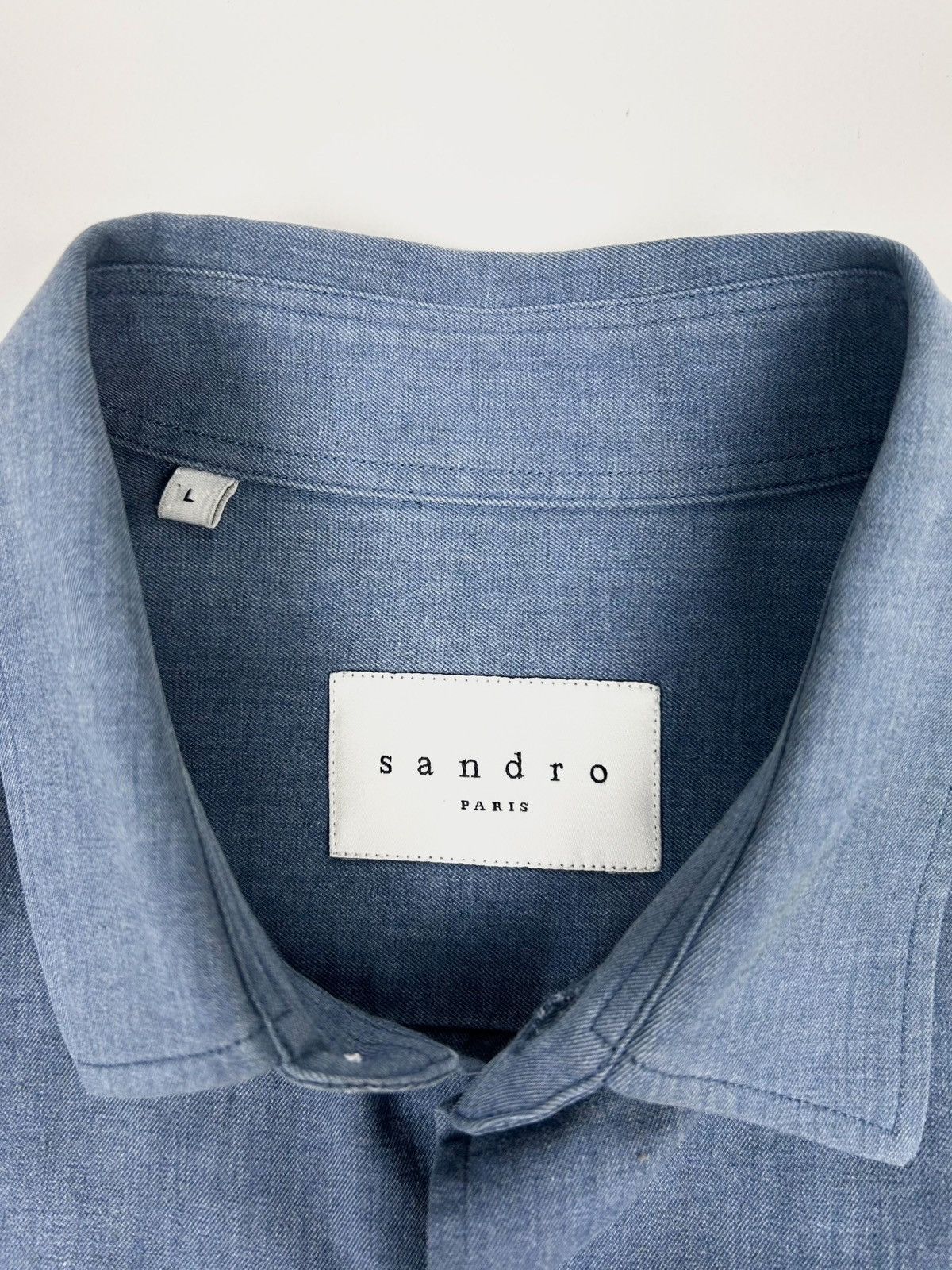 Sandro × Vintage Sandro Paris Luxury Button up Shirts Size US L / EU 52-54 / 3 - 9 Thumbnail