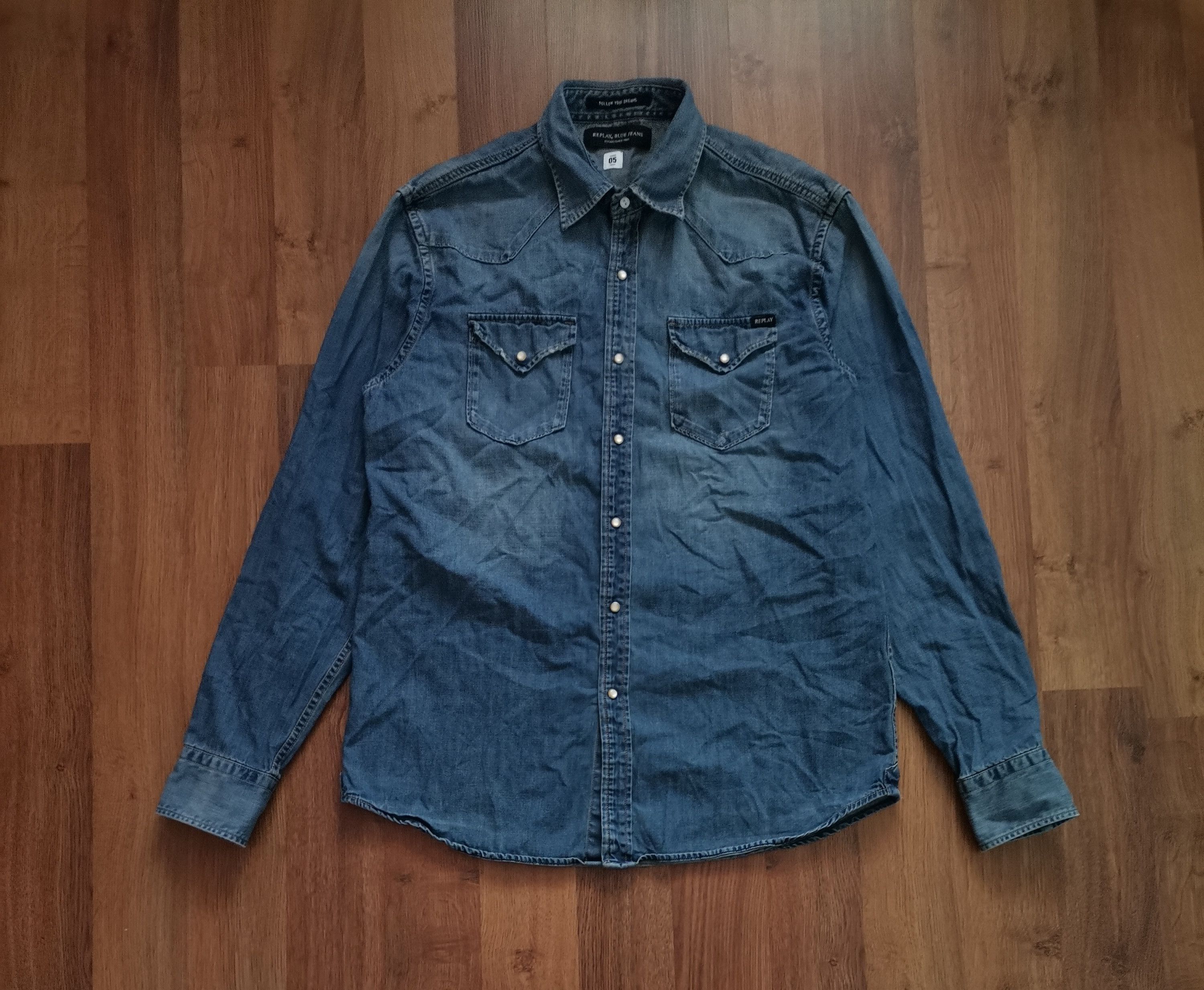Replay Replay Denim Shirt Size US XL / EU 56 / 4 - 1 Thumbnail