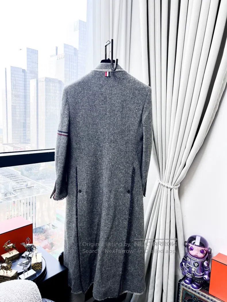 Thom Browne Thom Browne Gray Long Wool Coat Size XS / US 0-2 / IT 36-38 - 3 Thumbnail
