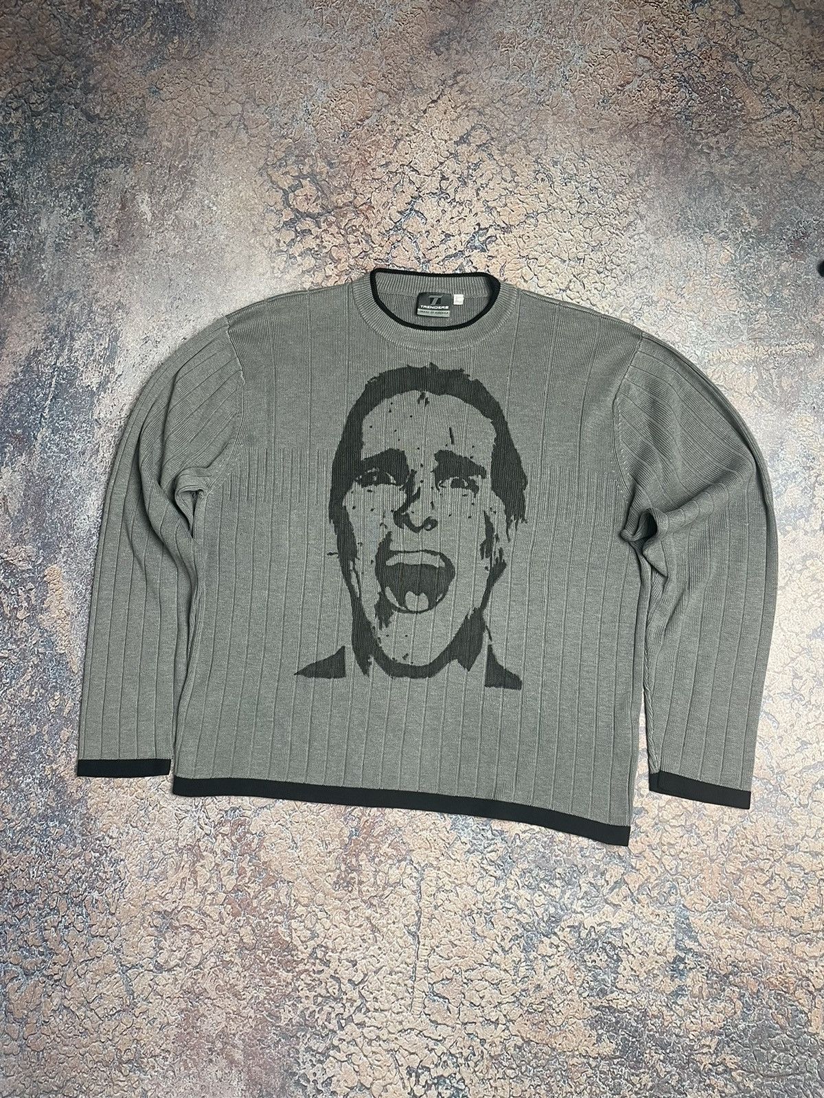 Japanese Brand Y2K Knit Sweater Face Sigma Anime Size US M / EU 48-50 / 2 - 1 Thumbnail