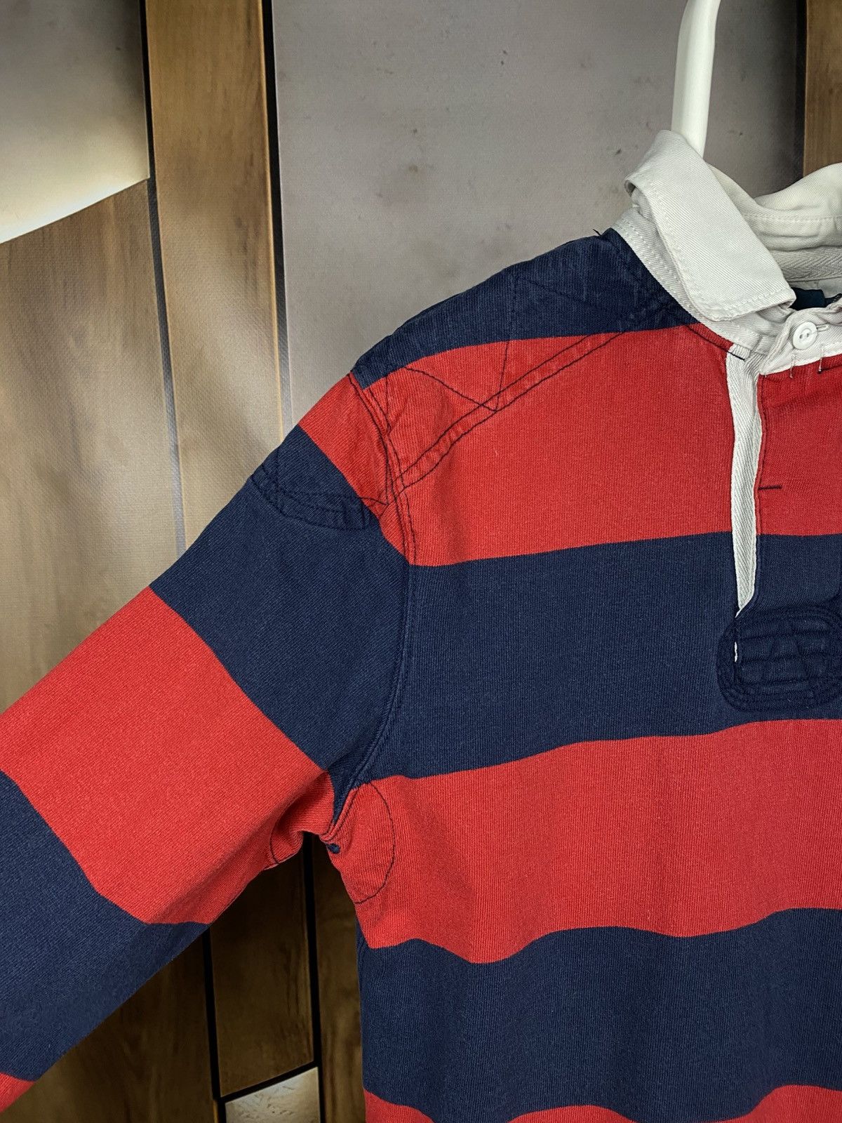 Polo Ralph Lauren 🎠Vintage 90s Sweatshirt Rugby Polo Ralph Lauren Striped Tee🎠 Size US M / EU 48-50 / 2 - 4 Thumbnail