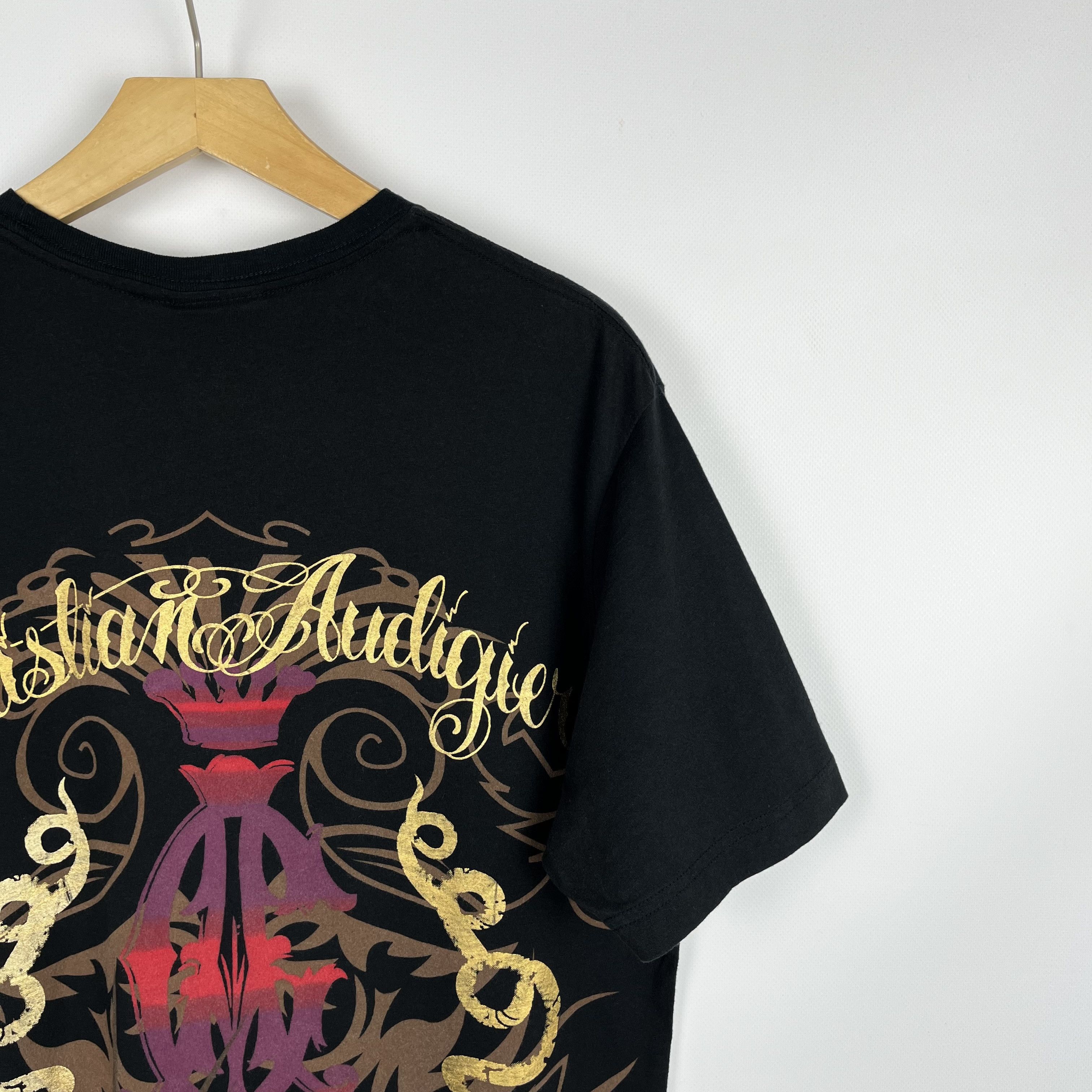 Christian Audigier Vintage Christian Audigier All Over Print Y2K T Shirt 00’s Size US L / EU 52-54 / 3 - 14 Thumbnail
