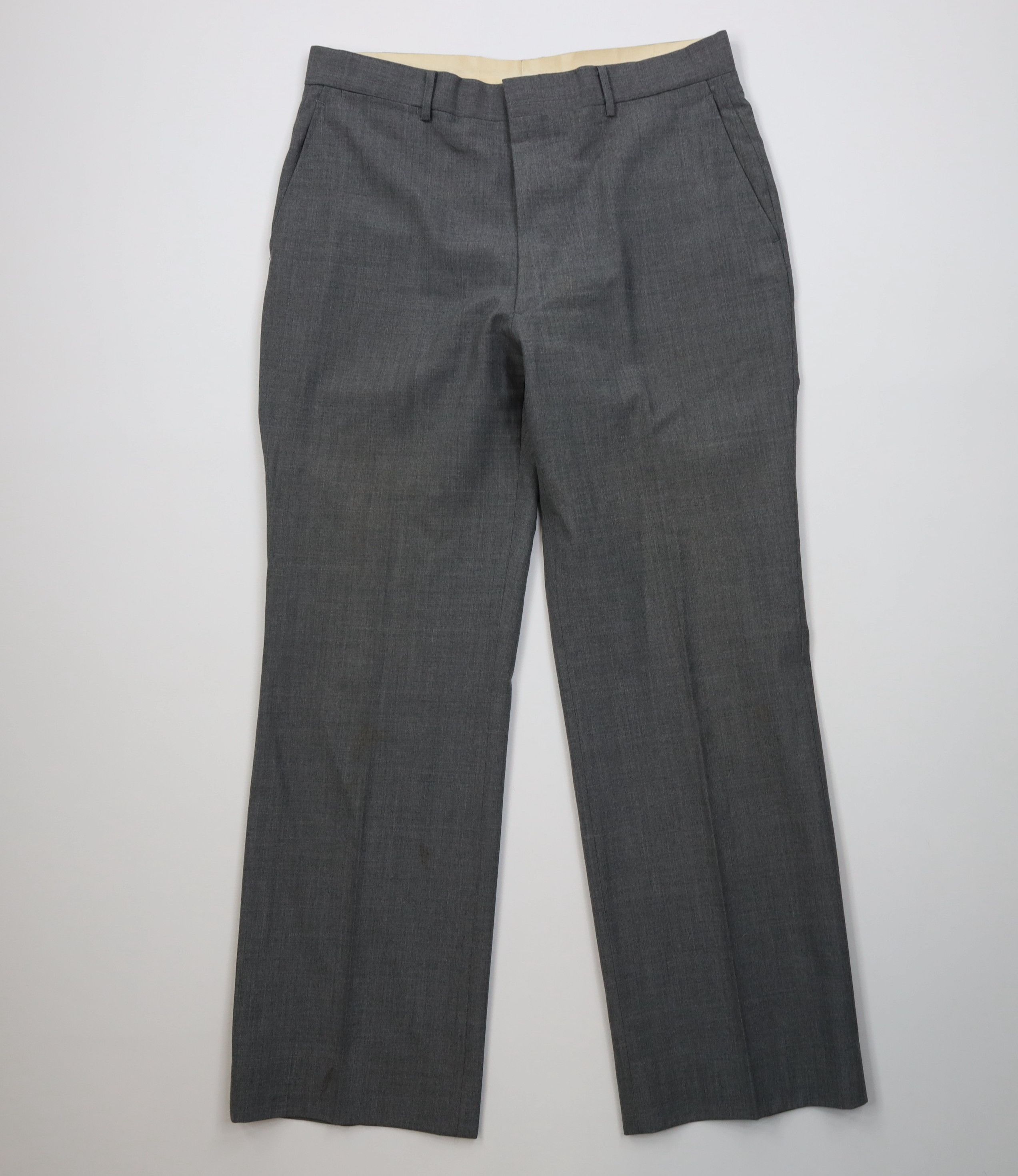Vintage Vintage 70s Streetwear Wool Knit Wide Leg Chino Pants Gray Size US 32 / EU 48 - 1 Thumbnail