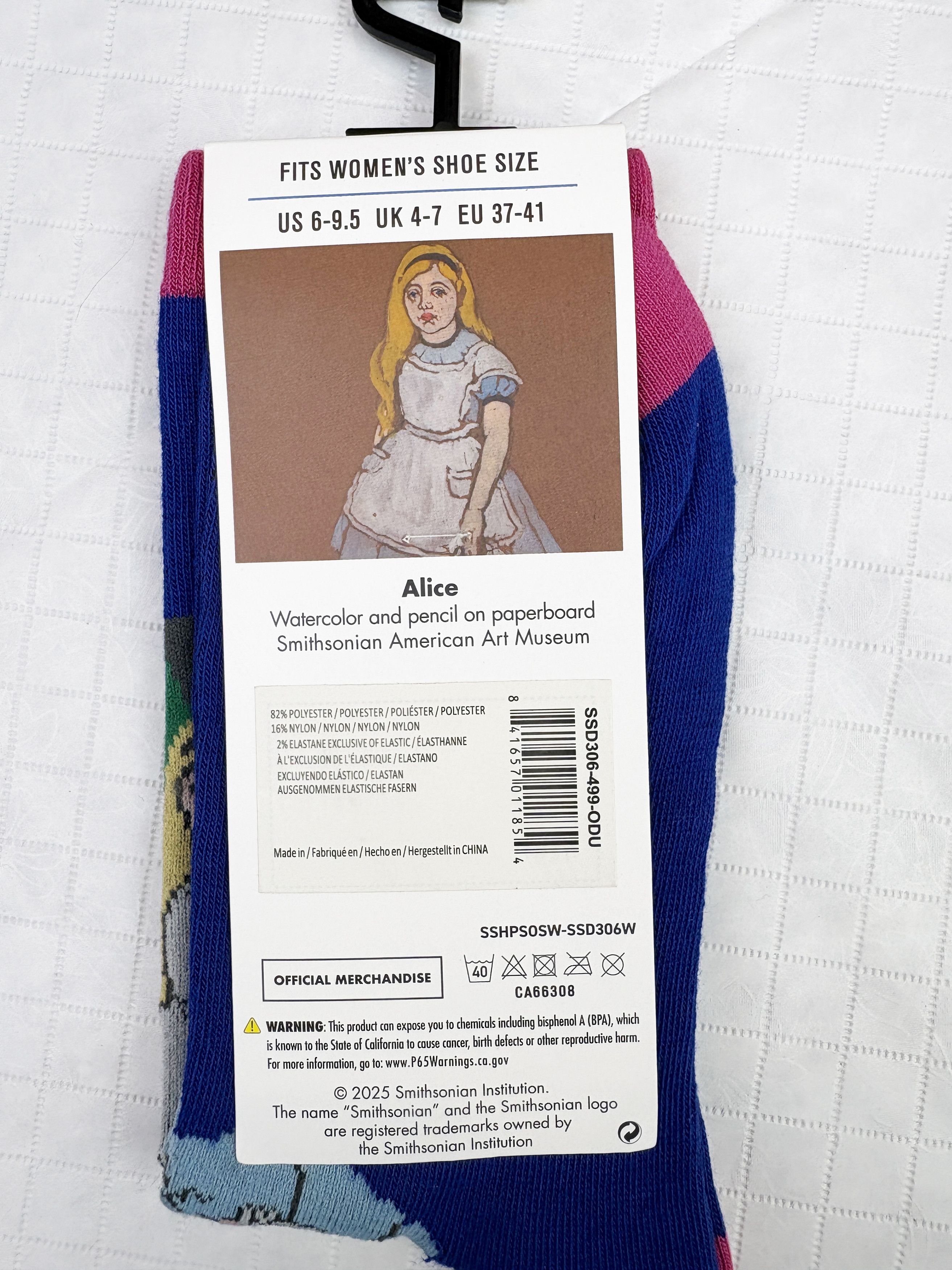 Other Smithsonian Alice in Wonderland Women Socks Size ONE SIZE - 6 Thumbnail