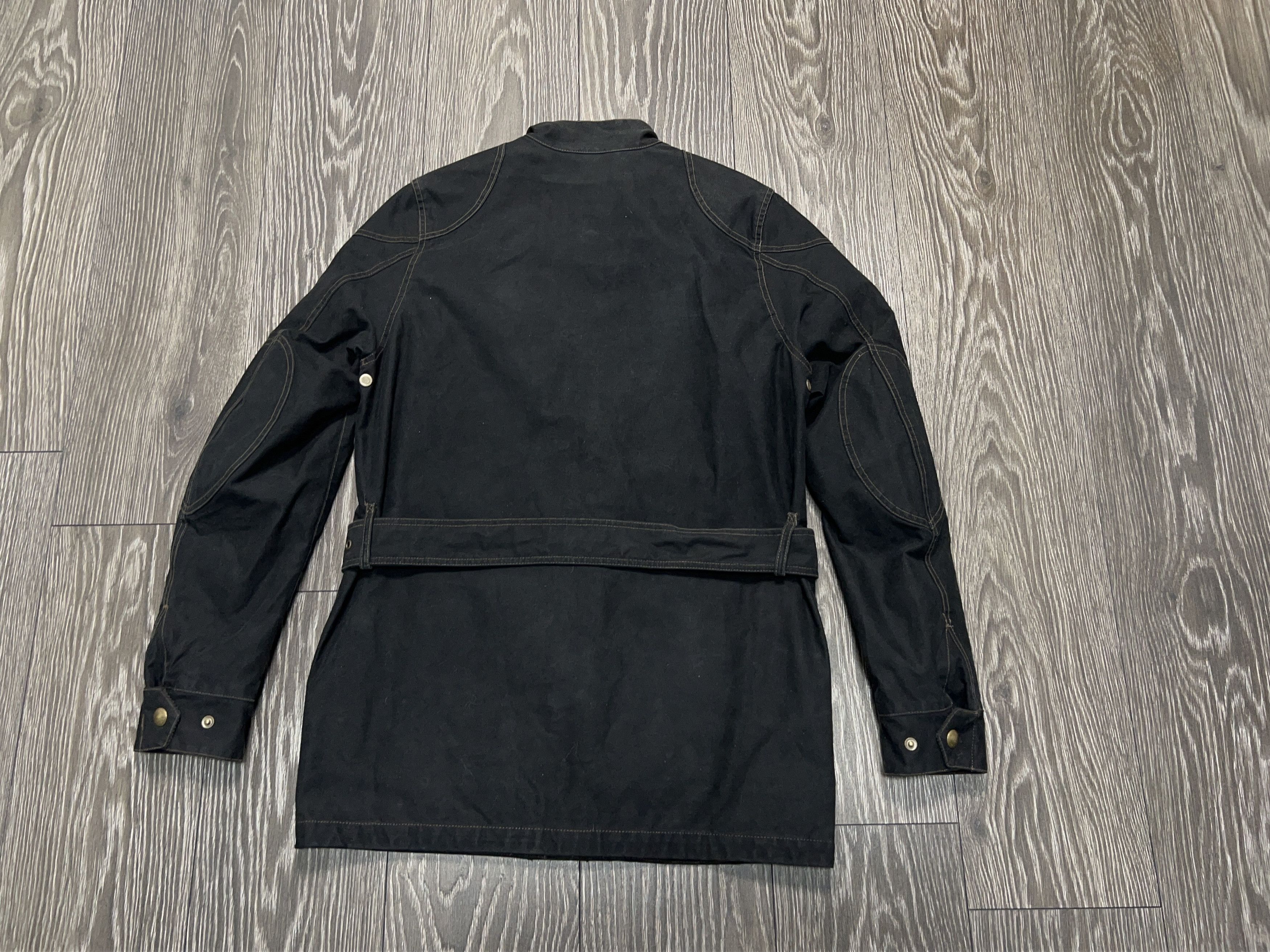 Belstaff Mens Trialmaster Black Motorcycle Belted Cotton Jacket Coat Size US M / EU 48-50 / 2 - 23 Thumbnail